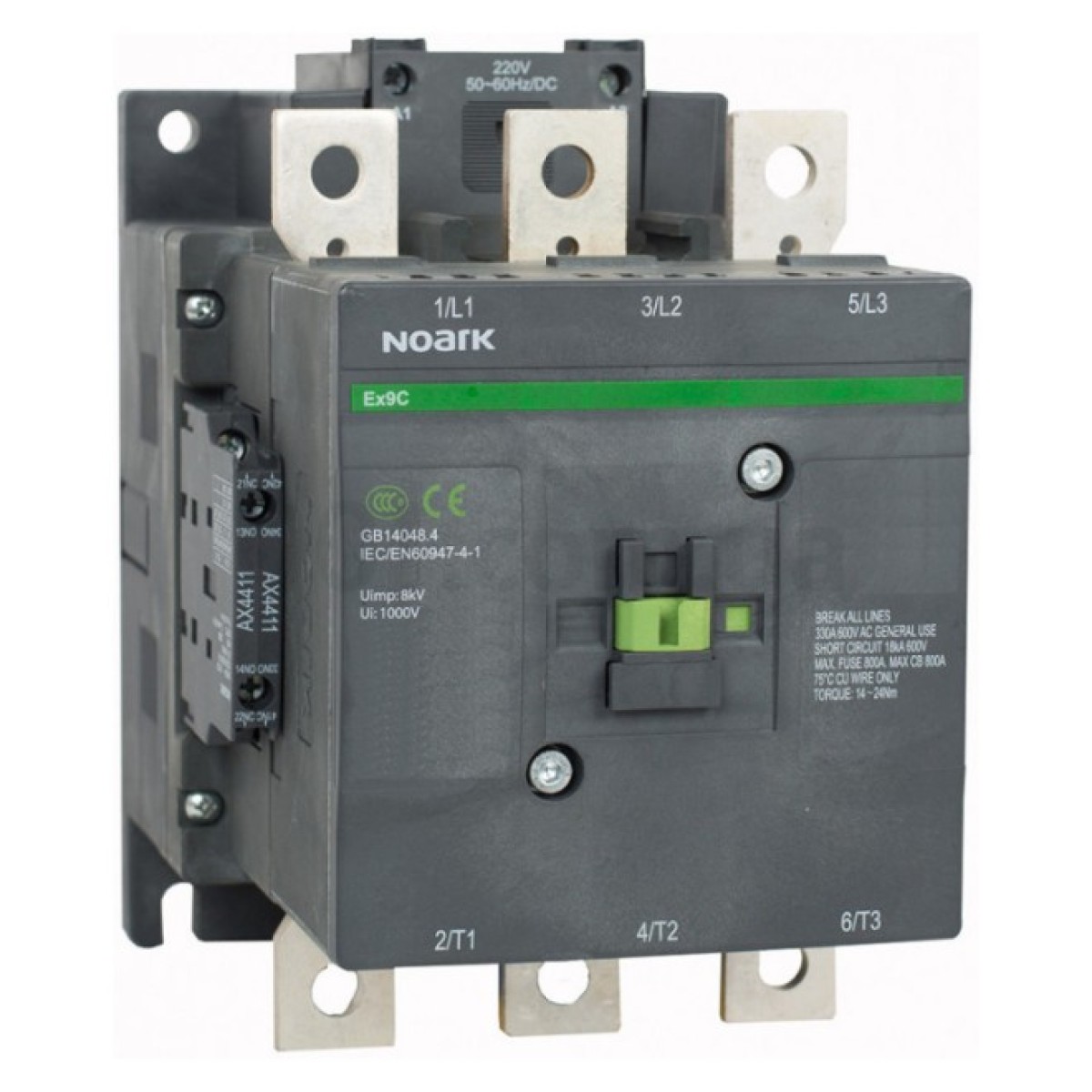 Контактор Ex9C265 22 3P 230V AC/DC 265A AC-3 2НО+2НЗ, NOARK 256_256.jpg