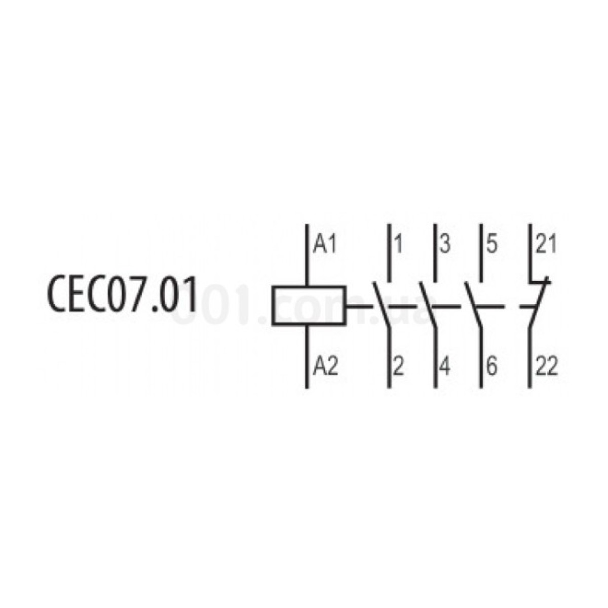 Контактор миниатюрный CEC 07.01 230V/AC 7A 3kW AC3, ETI 98_98.jpg - фото 3