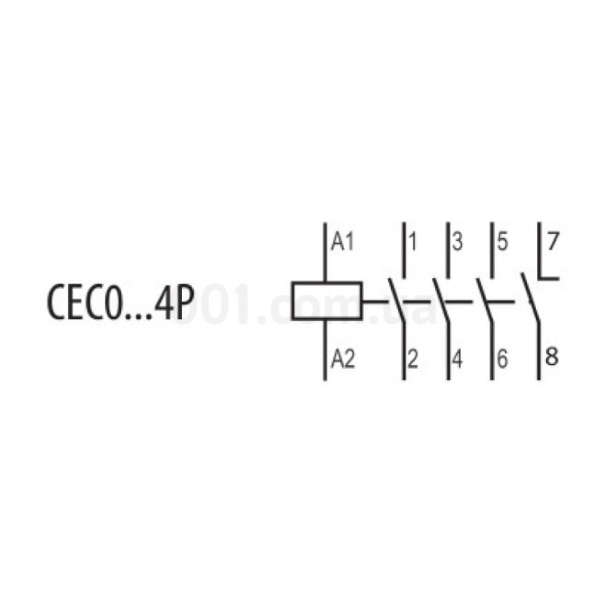 Контактор миниатюрный CEC 16.4P 230V/АС 16A 7,5kW AC3 4p (4НО), ETI 98_98.jpg - фото 3
