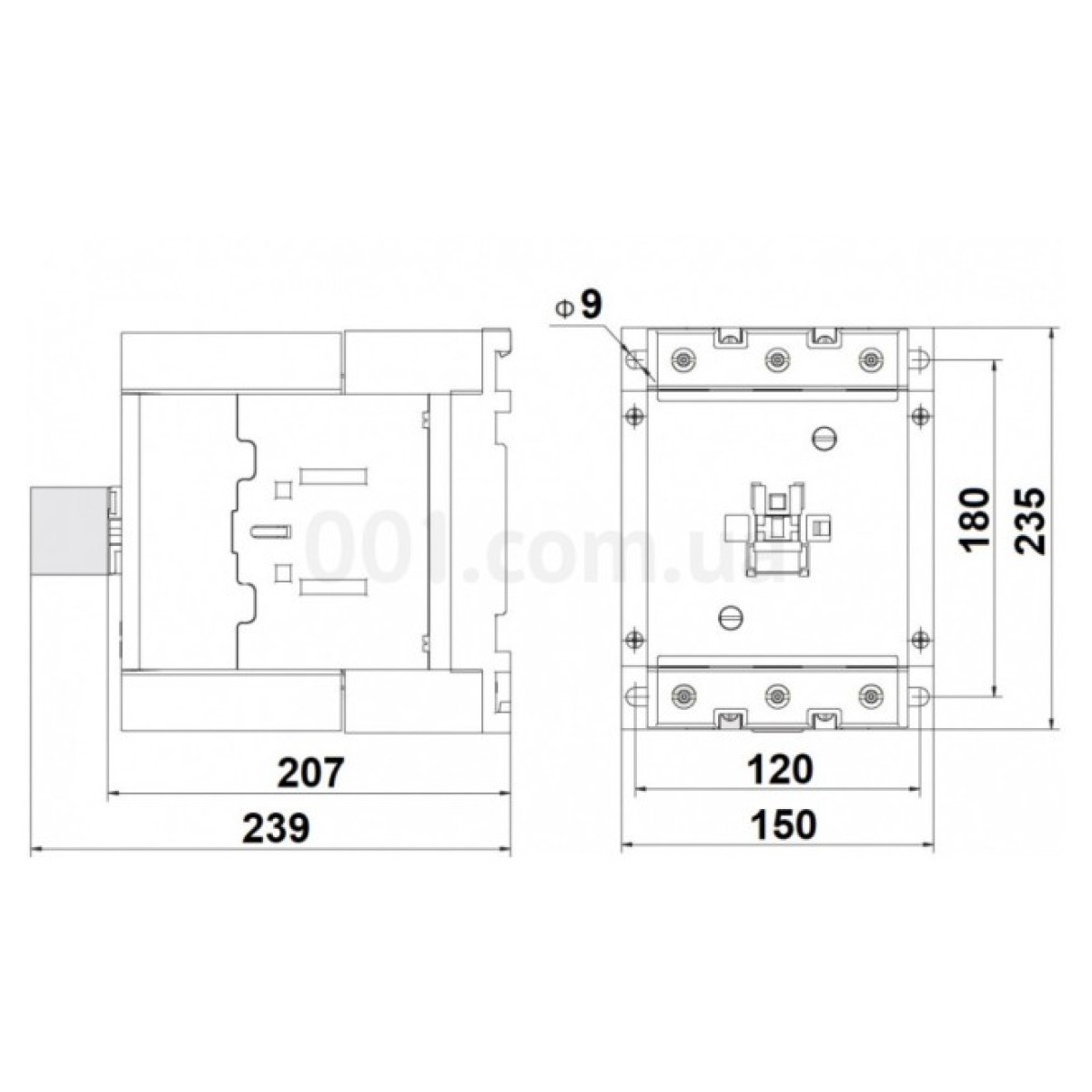 Контактор CUBICO Grand 3Р 132kW 265A 2НЗ+2НО 230V AC, SCHRACK TECHNIK 98_98.jpg - фото 3