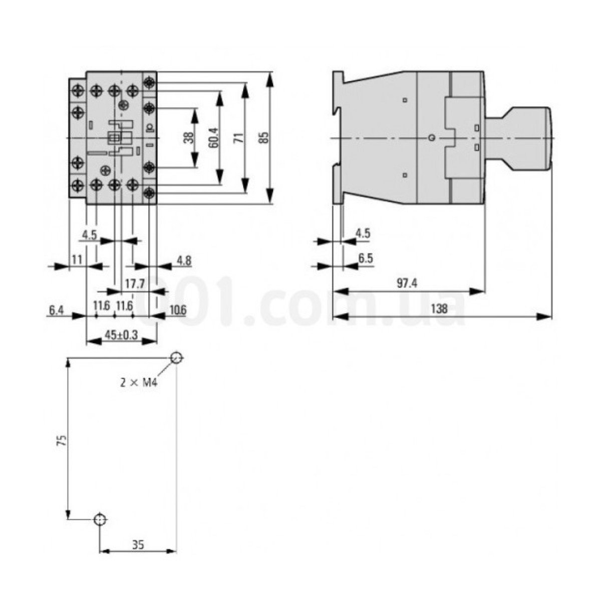 Контактор 3P 25A 11кВт 230В AC габарит 1 1НО, SCHRACK TECHNIK 98_98.jpg - фото 4