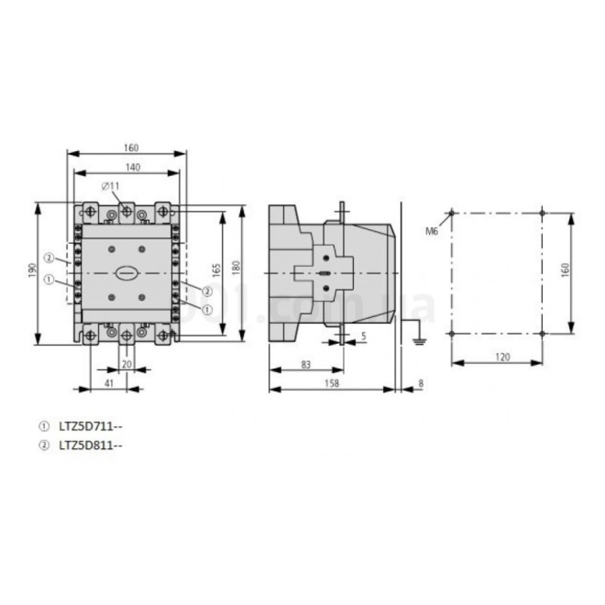 Контактор 3P 225A 110кВт 230В AC 2НО+2НЗ габарит 4, SCHRACK TECHNIK 98_98.jpg - фото 4