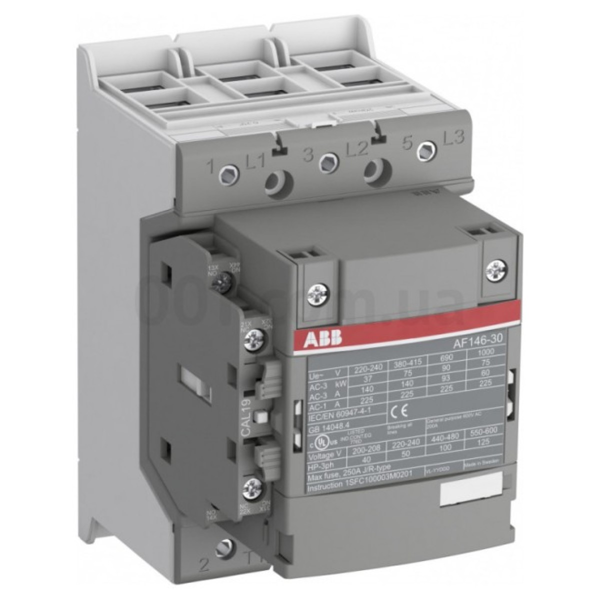 Контактор AF146-30-11-13 146А 100-250В AC/DC 1НО+1НЗ, ABB 256_256.jpg