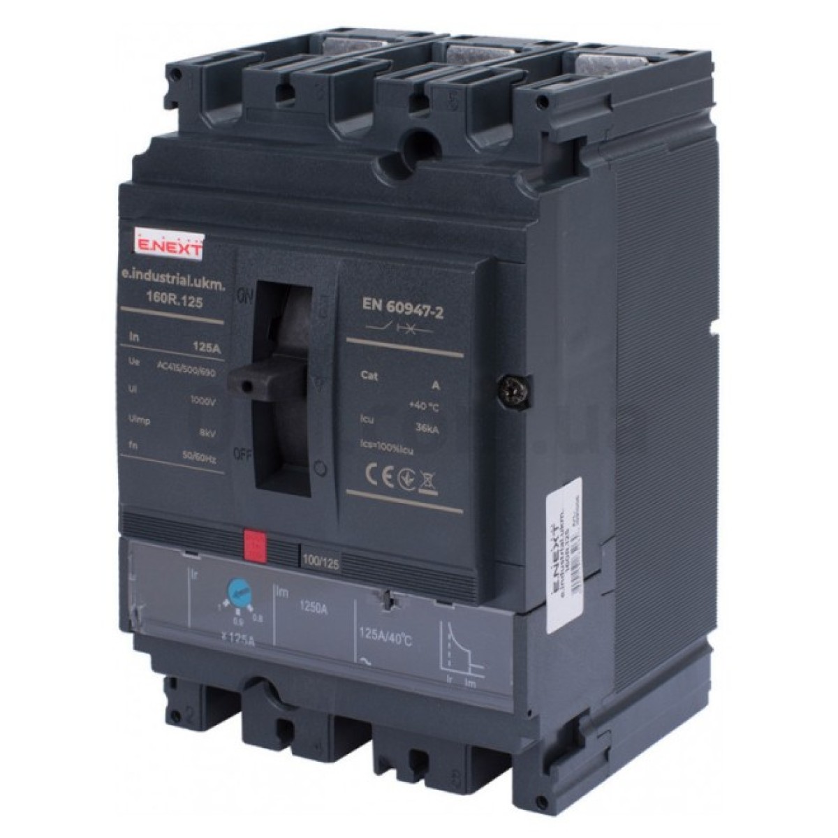 Шкафной автоматический выключатель e.industrial.ukm.160R.125 с регулированием 3P 125А, E.NEXT 256_256.jpg