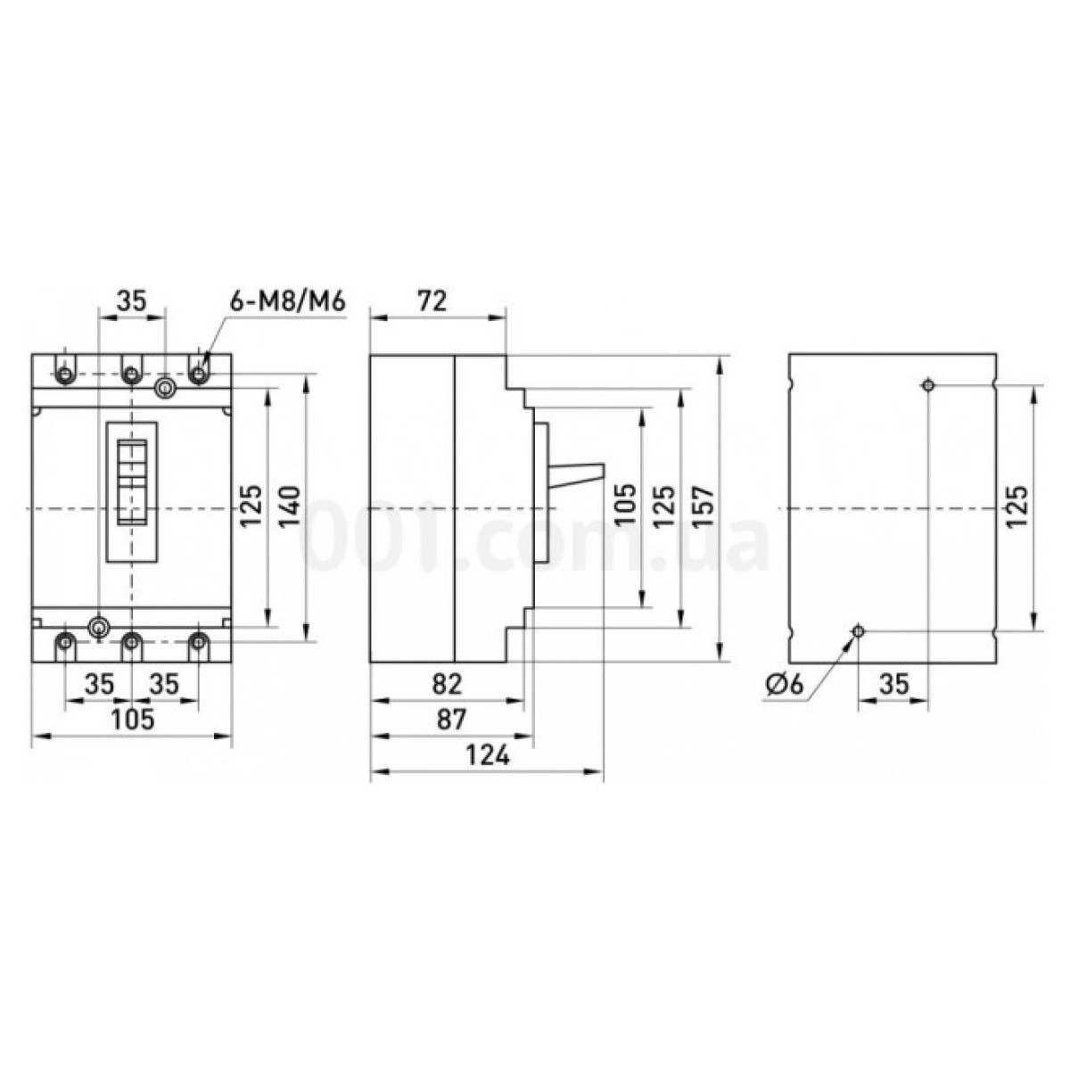 Шафовий автоматичний вимикач e.industrial.ukm.100R.40 з регулюванням 3P 40А, E.NEXT 98_98.jpg - фото 2