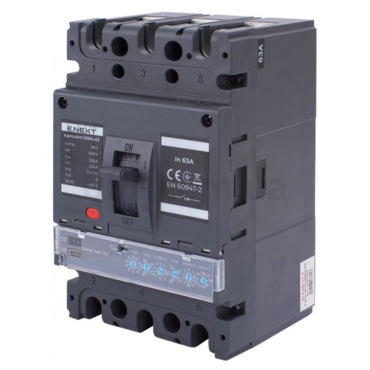 Шафовий автоматичний вимикач e.pro.ukm.125Re.63 з електронним розчеплювачем 3P 63А, E.NEXT 256_256.jpg