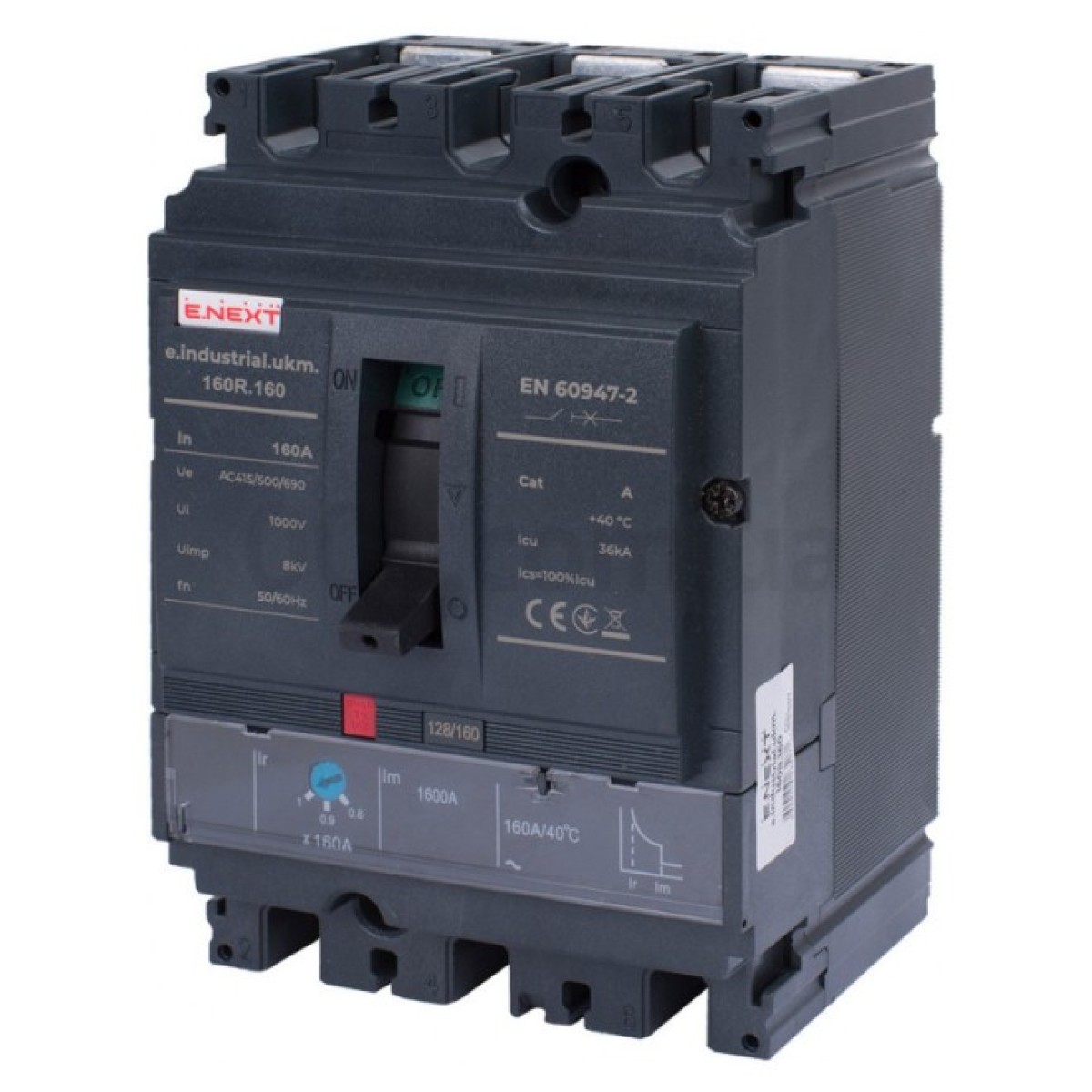Шафовий автоматичний вимикач e.industrial.ukm.160R.160 з регулюванням 3P 160А, E.NEXT 256_256.jpg