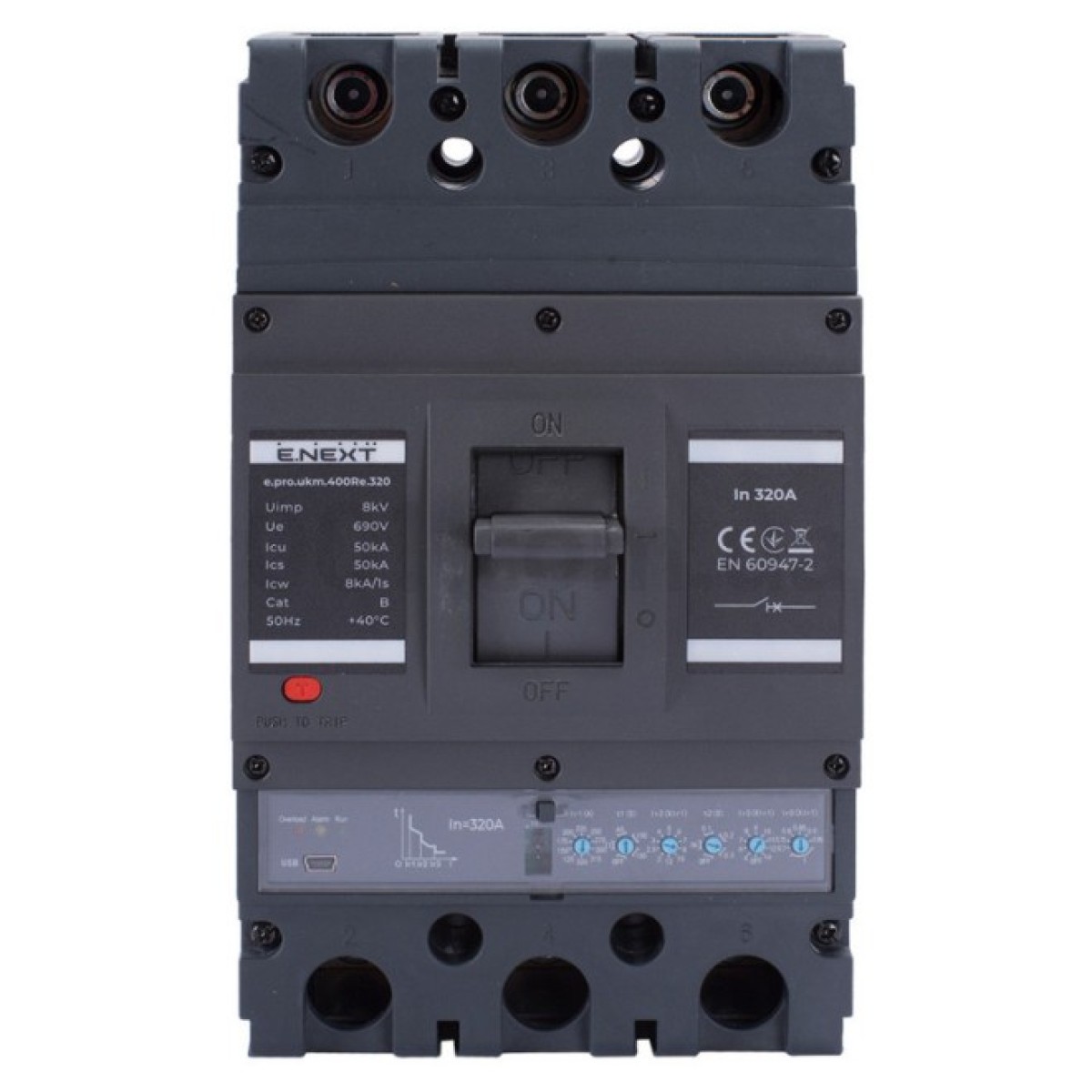 Шафовий автоматичний вимикач e.pro.ukm.400Re.320 з електронним розчеплювачем 3P 320А, E.NEXT 98_98.jpg - фото 4