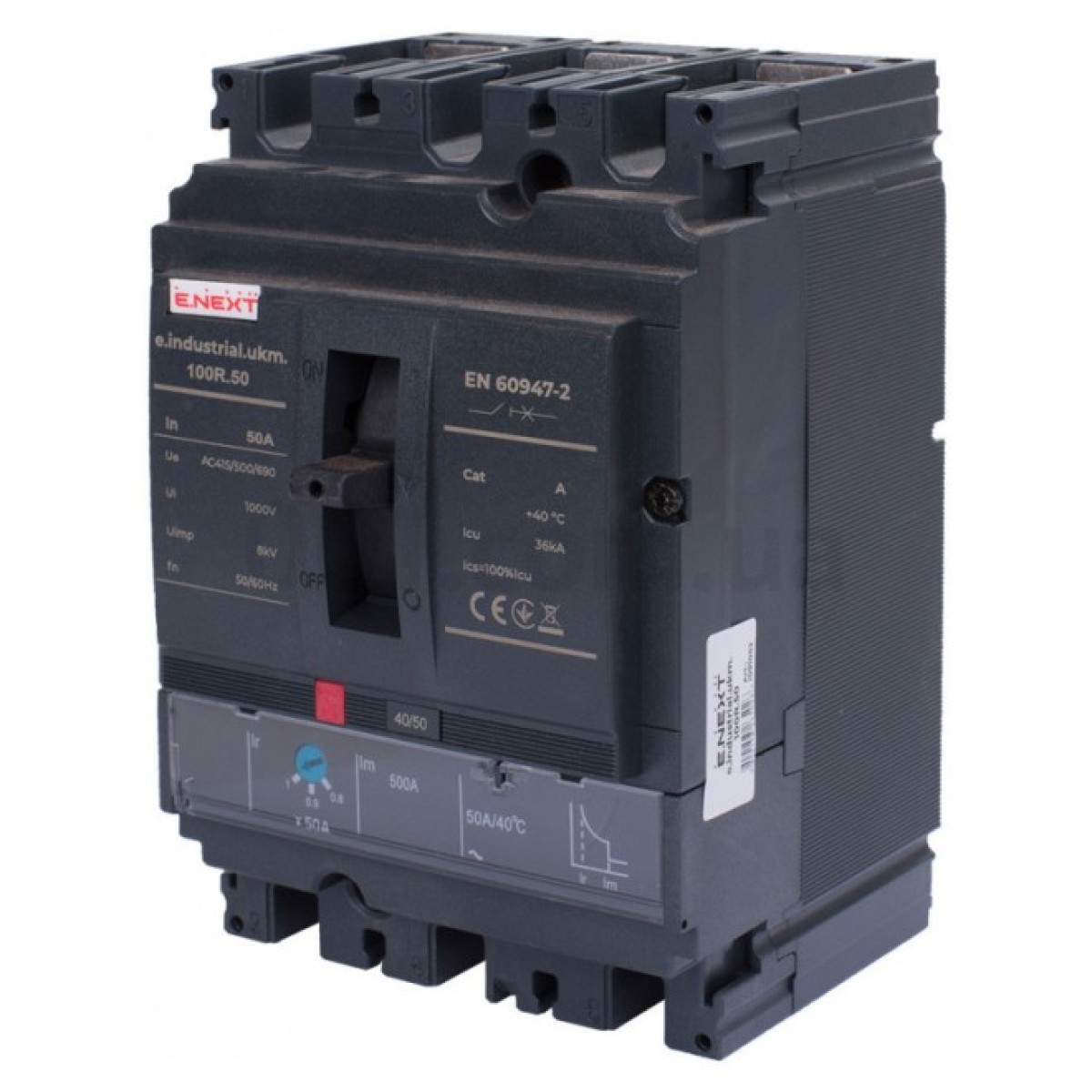 Шафовий автоматичний вимикач e.industrial.ukm.100R.50 з регулюванням 3P 50А, E.NEXT 256_256.jpg