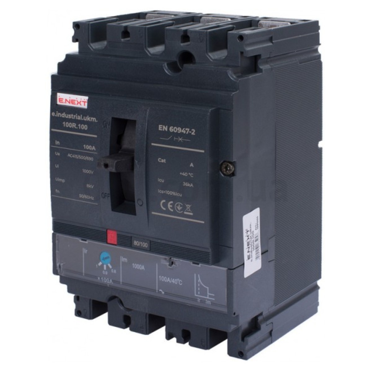 Шафовий автоматичний вимикач e.industrial.ukm.100R.100 з регулюванням 3P 100А, E.NEXT 256_256.jpg