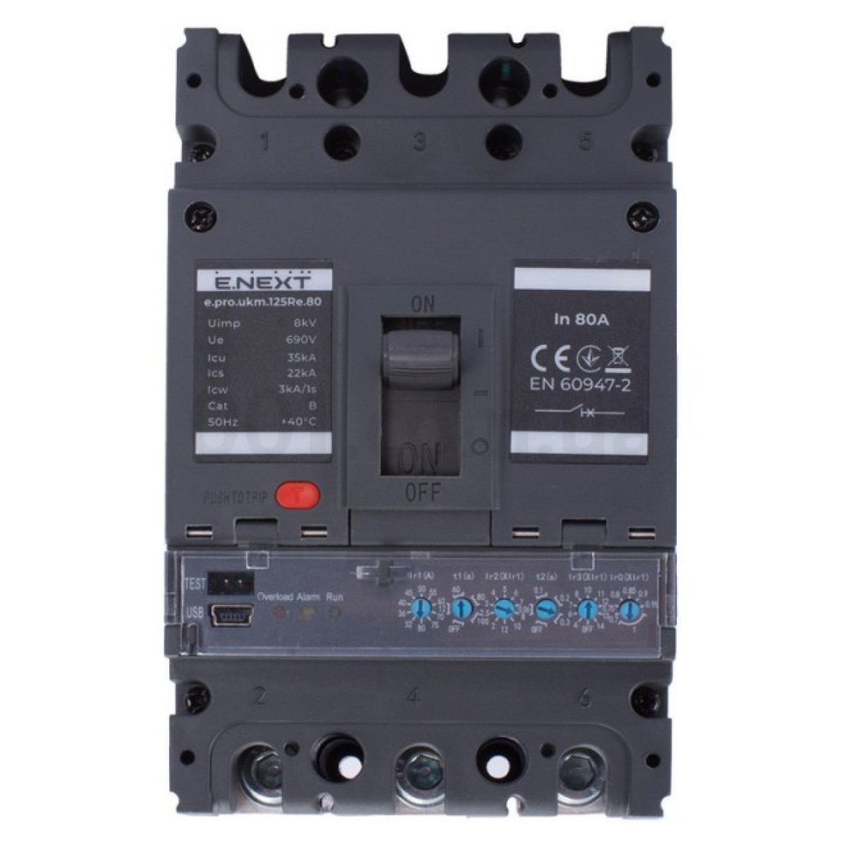 Шафовий автоматичний вимикач e.pro.ukm.125Re.80 з електронним розчеплювачем 3P 80А, E.NEXT 98_98.jpg - фото 8