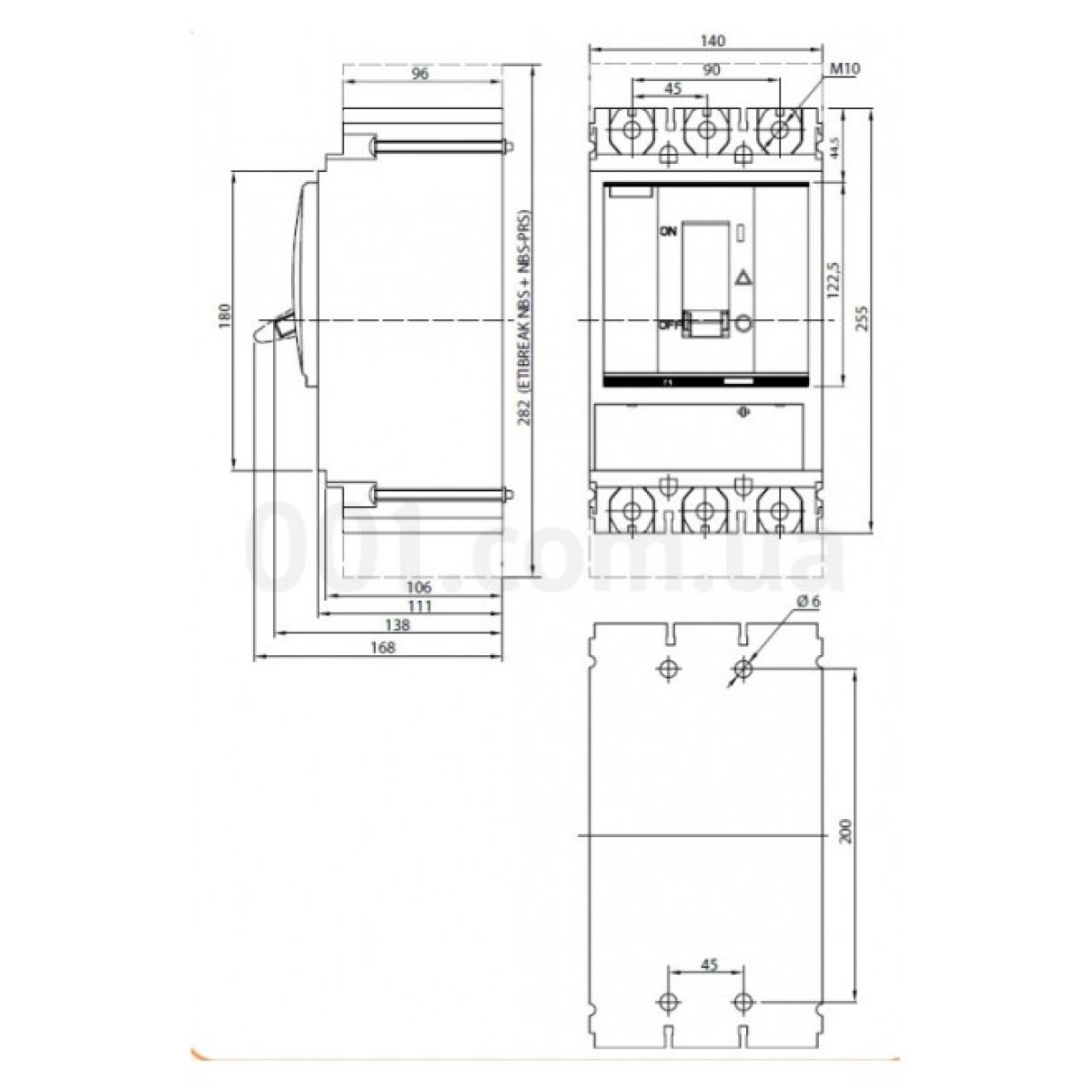 Автоматический выключатель NBS-TMD 400/3L 3P 400A 36кА, ETI 98_98.jpg - фото 3