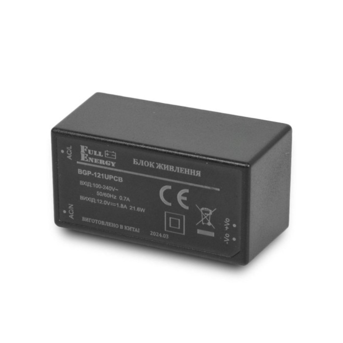 Блок живлення Full Energy BGP-121UPCB 12 В / 1.8 А на друковану плату 256_256.jpg