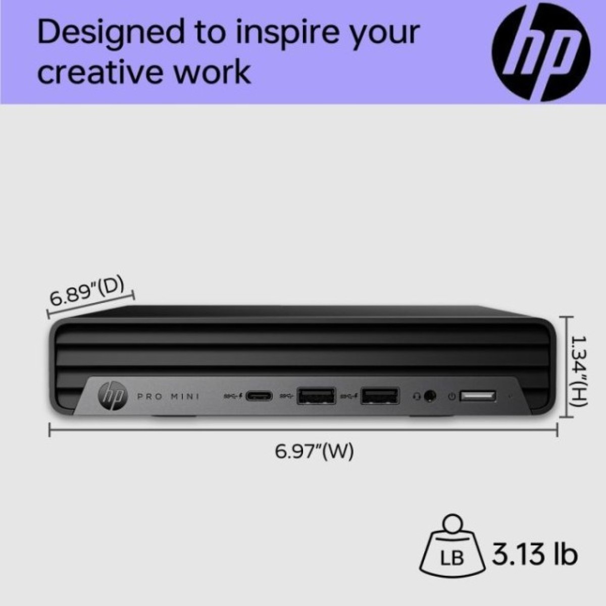 Компьютер HP Pro 400 G9 Mini / i3-13100T, 8, 512, WiFi, кл+м, Win11P (884V0EA) 98_98.jpg - фото 2