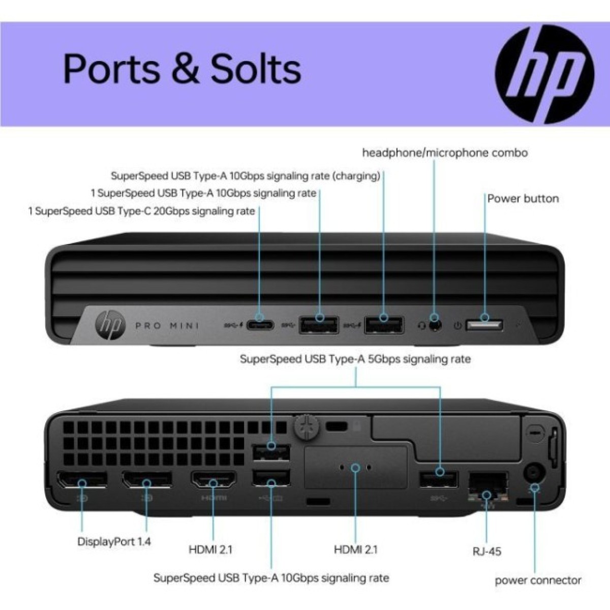 Компьютер HP Pro 400 G9 Mini / i3-13100T, 8, 512, WiFi, кл+м, Win11P (884V0EA) 98_98.jpg - фото 6