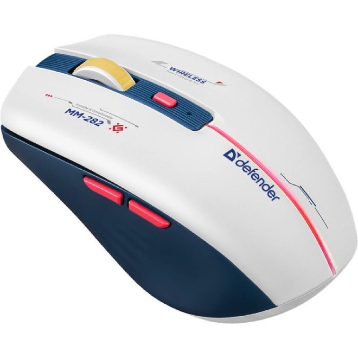 Мишка Defender Dila MM-282 Wireless White/Blue (52282) 98_98.jpg - фото 4