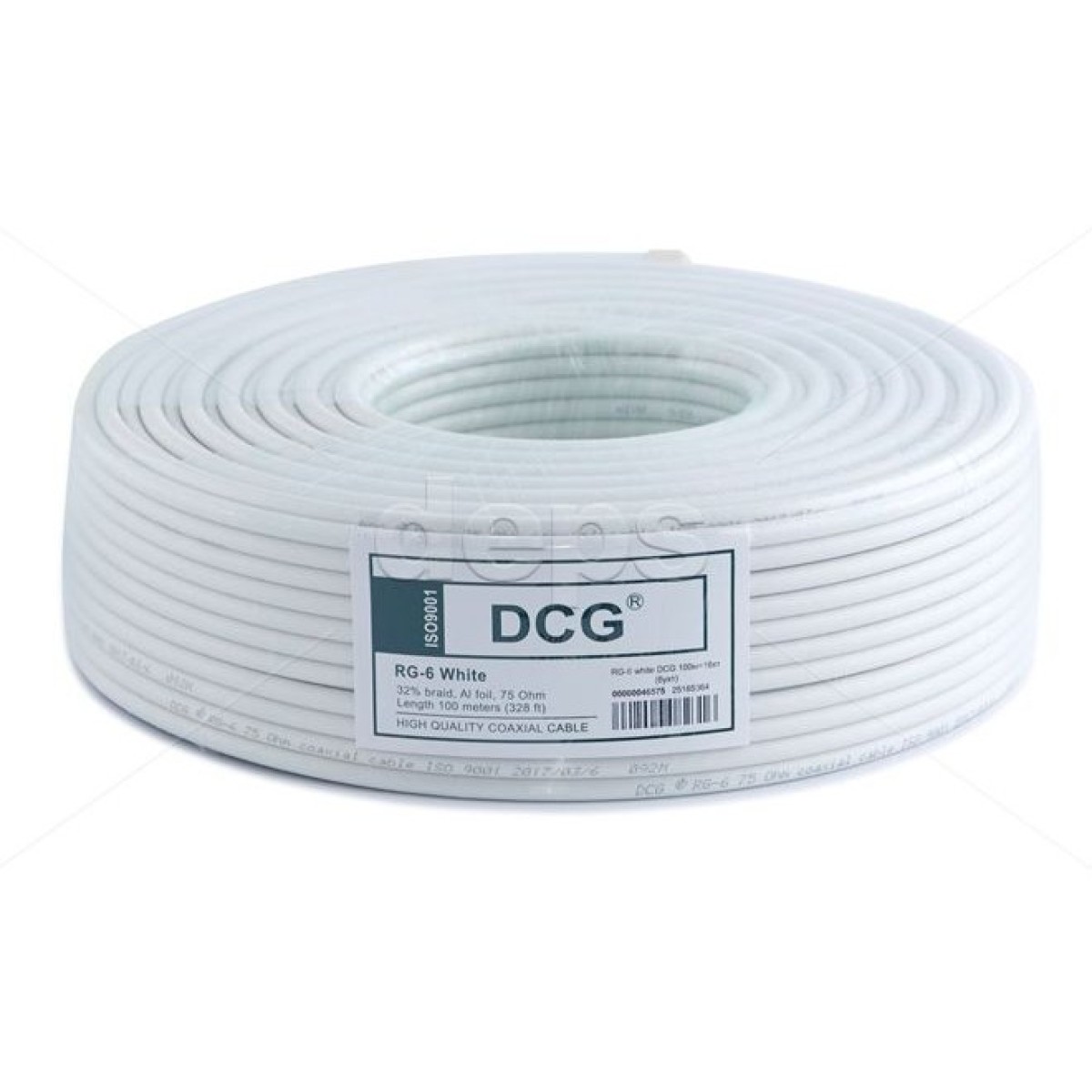 Абонентский коаксиальный кабель DCG RG-6 white (белый, 100м) 98_98.jpg - фото 2