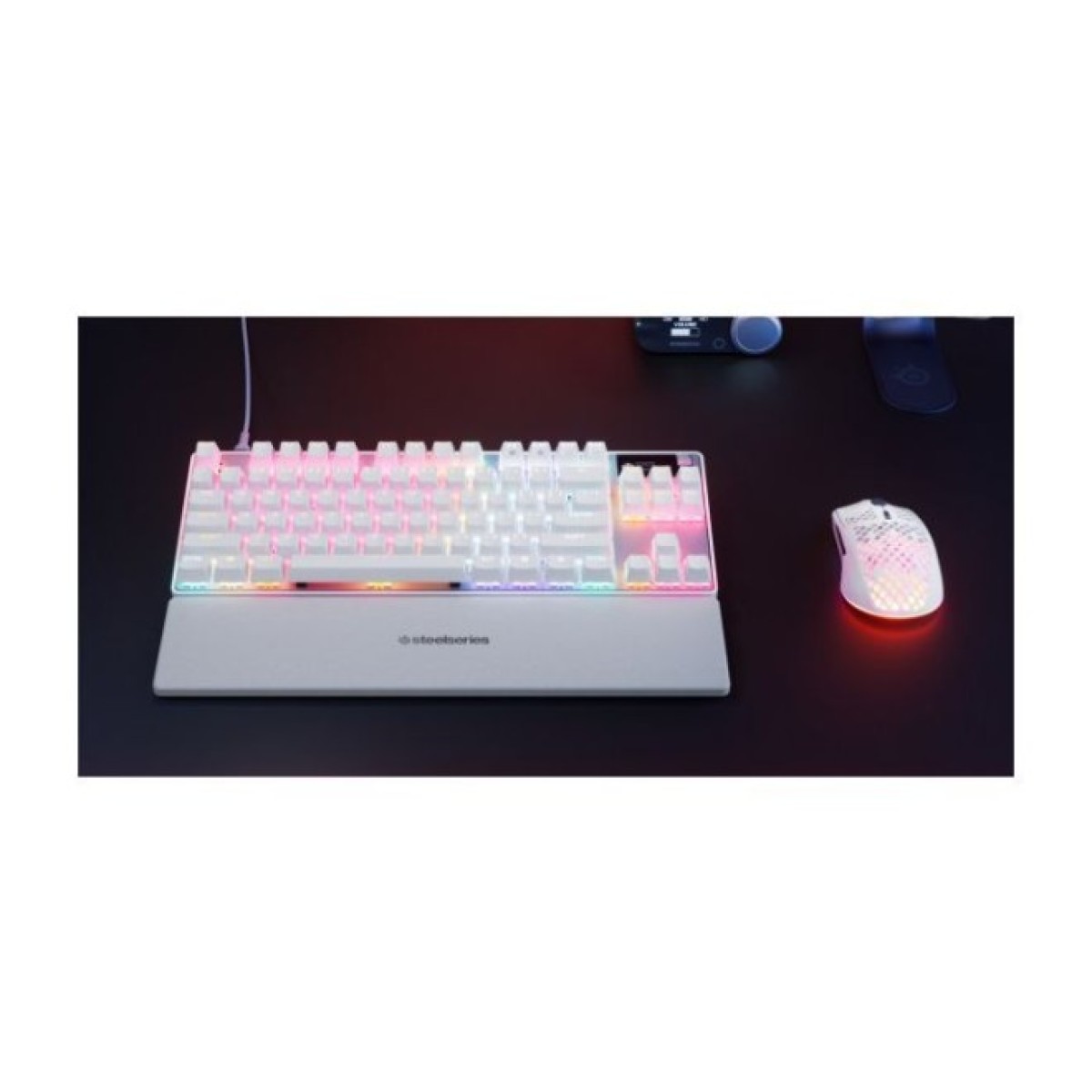 Клавіатура SteelSeries Apex Pro TKL Gen 3 HyperMagnetic OmniPoint 3.0 OLED USB UA White (64898) 98_98.jpg - фото 2