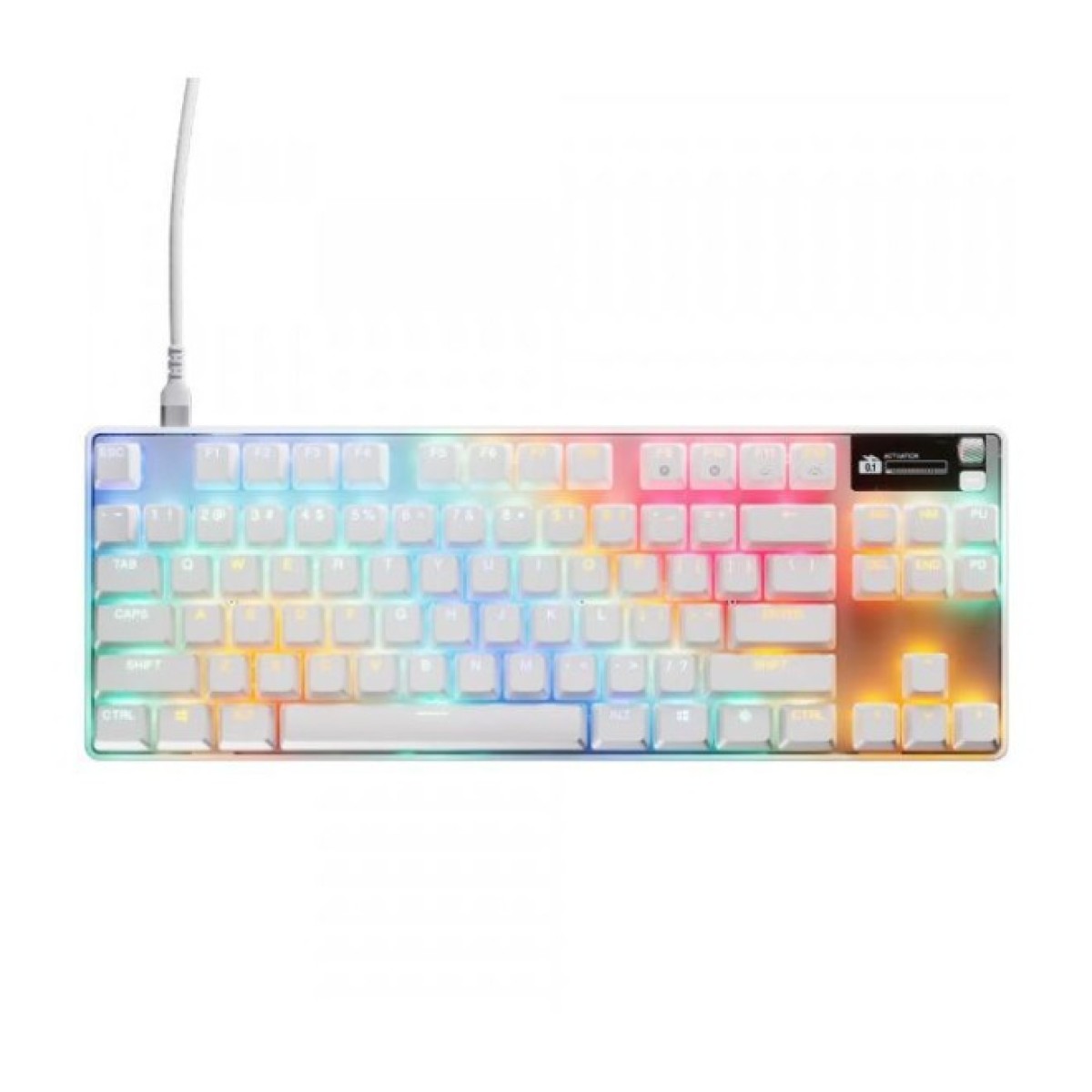 Клавіатура SteelSeries Apex Pro TKL Gen 3 HyperMagnetic OmniPoint 3.0 OLED USB UA White (64898) 256_256.jpg