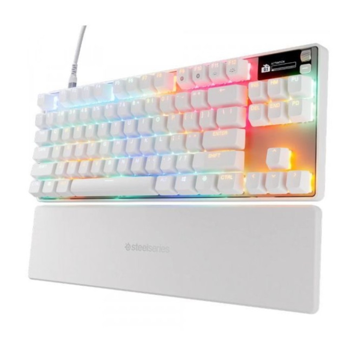 Клавіатура SteelSeries Apex Pro TKL Gen 3 HyperMagnetic OmniPoint 3.0 OLED USB UA White (64898) 98_98.jpg - фото 5