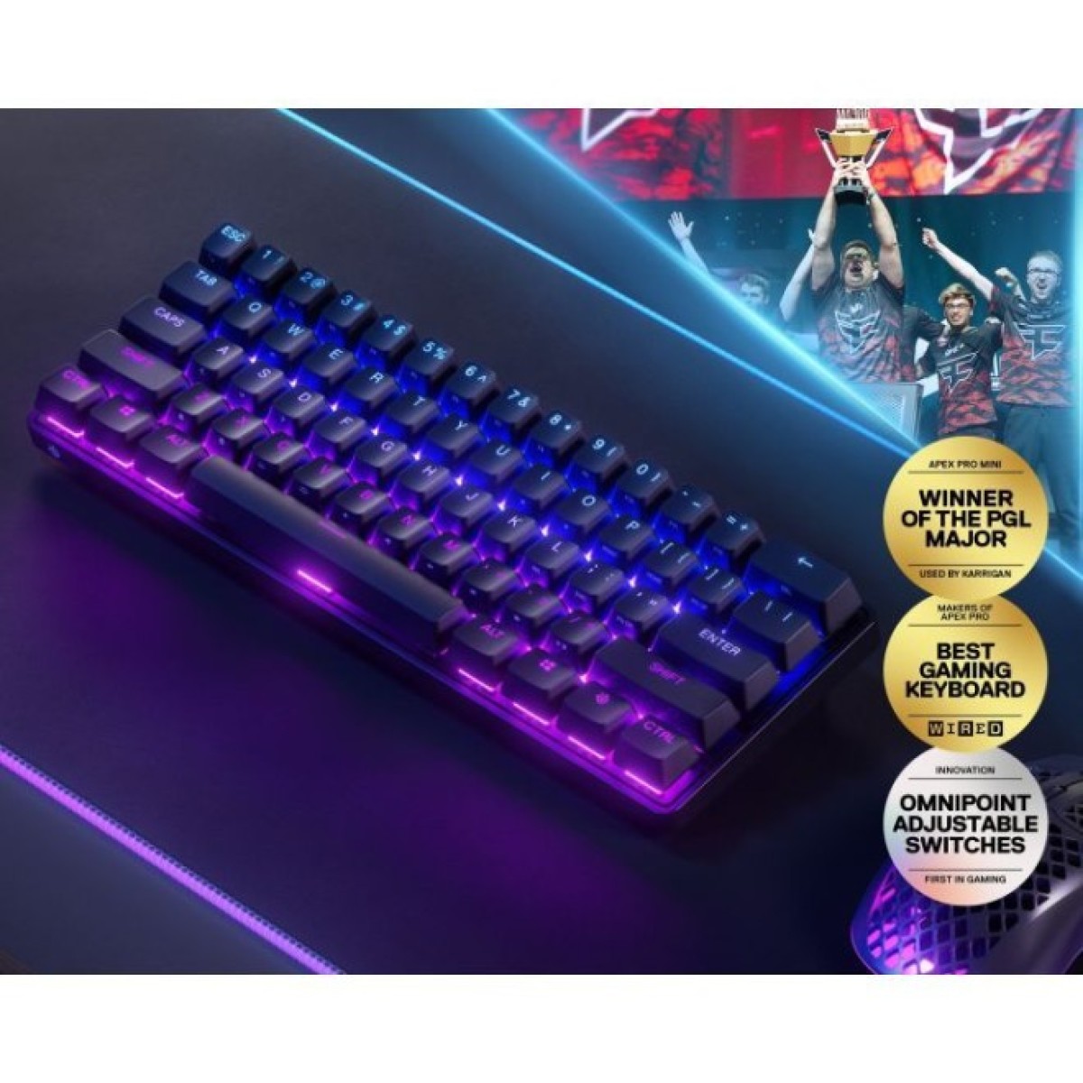 Клавіатура SteelSeries Apex Pro Mini Wireless UA Black (64842) 98_98.jpg - фото 2