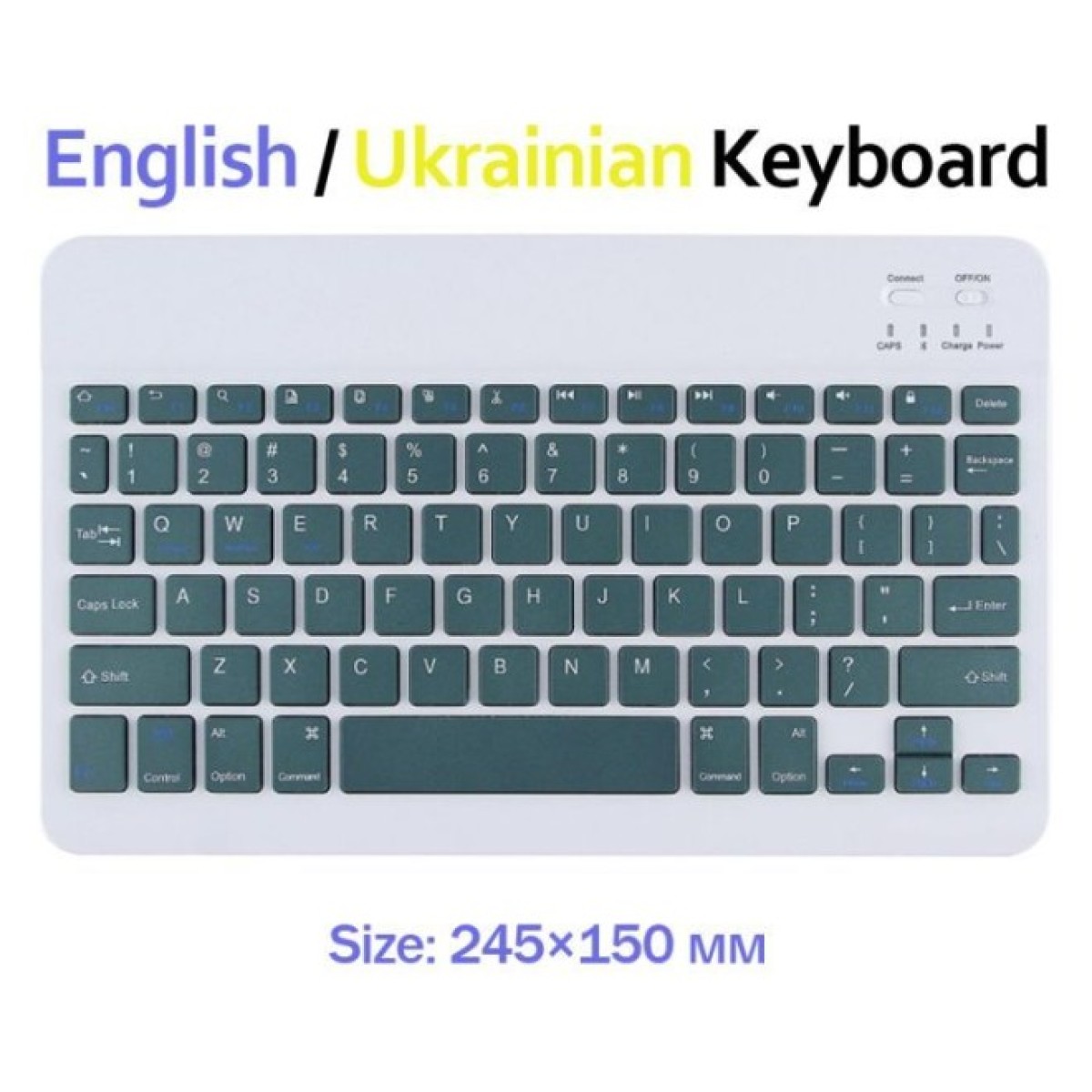 Клавиатура BeCover (245х150 мм) Bluetooth UA Dark Green (713406) 256_256.jpg