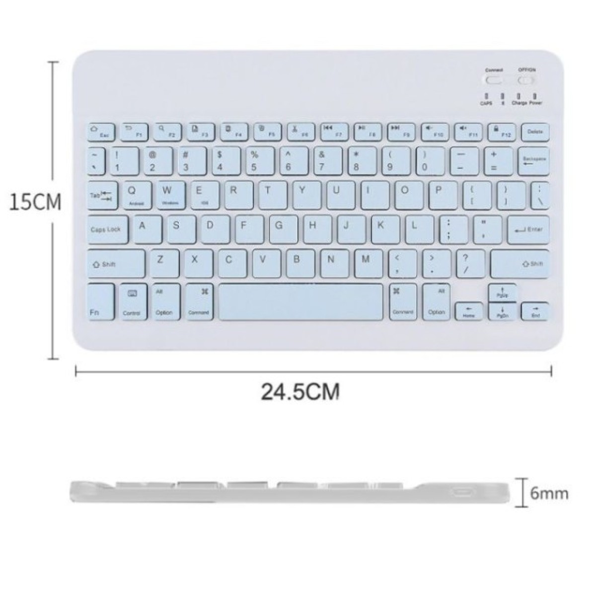 Клавиатура BeCover (245х150 мм) Bluetooth UA Light Blue (713407) 98_98.jpg - фото 6