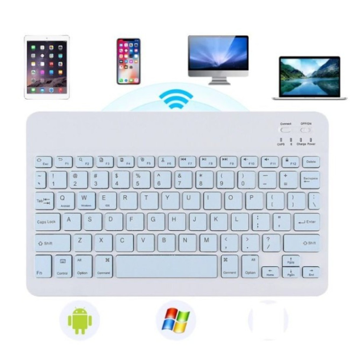 Клавиатура BeCover (245х150 мм) Bluetooth UA Light Blue (713407) 98_98.jpg - фото 7