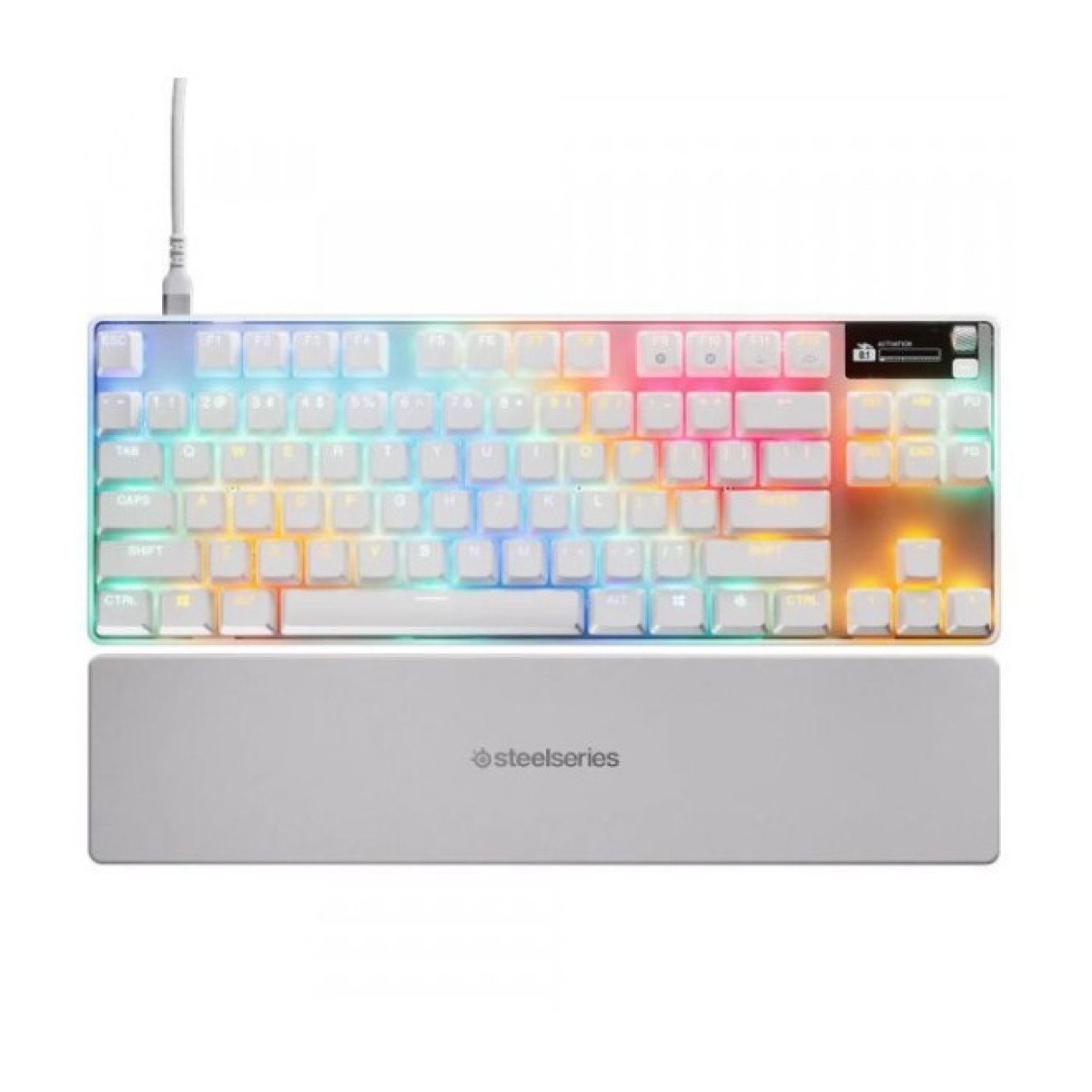 Клавіатура SteelSeries Apex Pro TKL Gen 3 HyperMagnetic OmniPoint 3.0 OLED USB UA White (64898) 98_98.jpg - фото 7