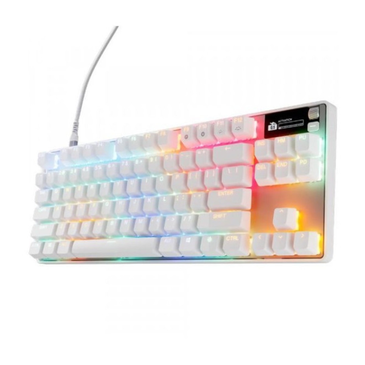 Клавіатура SteelSeries Apex Pro TKL Gen 3 HyperMagnetic OmniPoint 3.0 OLED USB UA White (64898) 98_98.jpg - фото 8