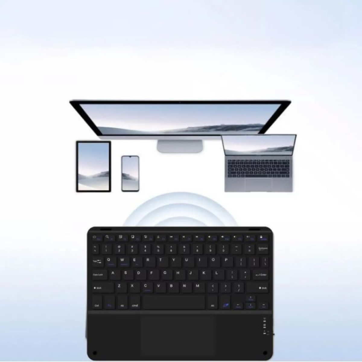 Клавиатура BeCover with TouchPad Bluetooth UA Black (713403) 98_98.jpg - фото 8