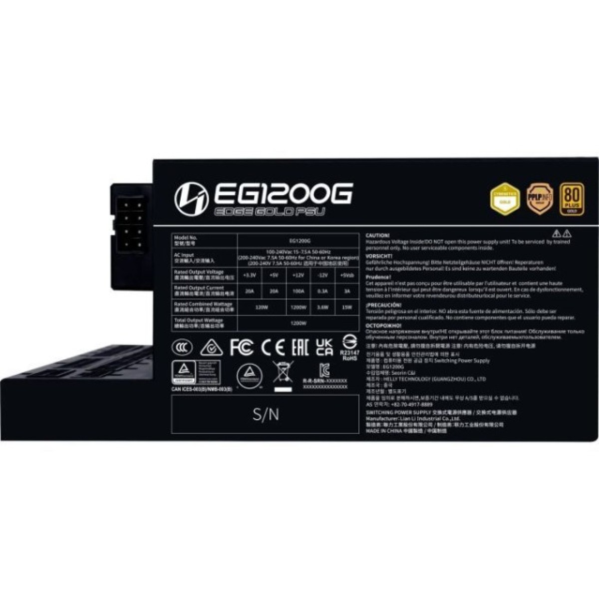 Блок живлення Lian Li 1200W EDGE GOLD Black (G9P.EG1200G.BH00.EU) 98_98.jpg - фото 11