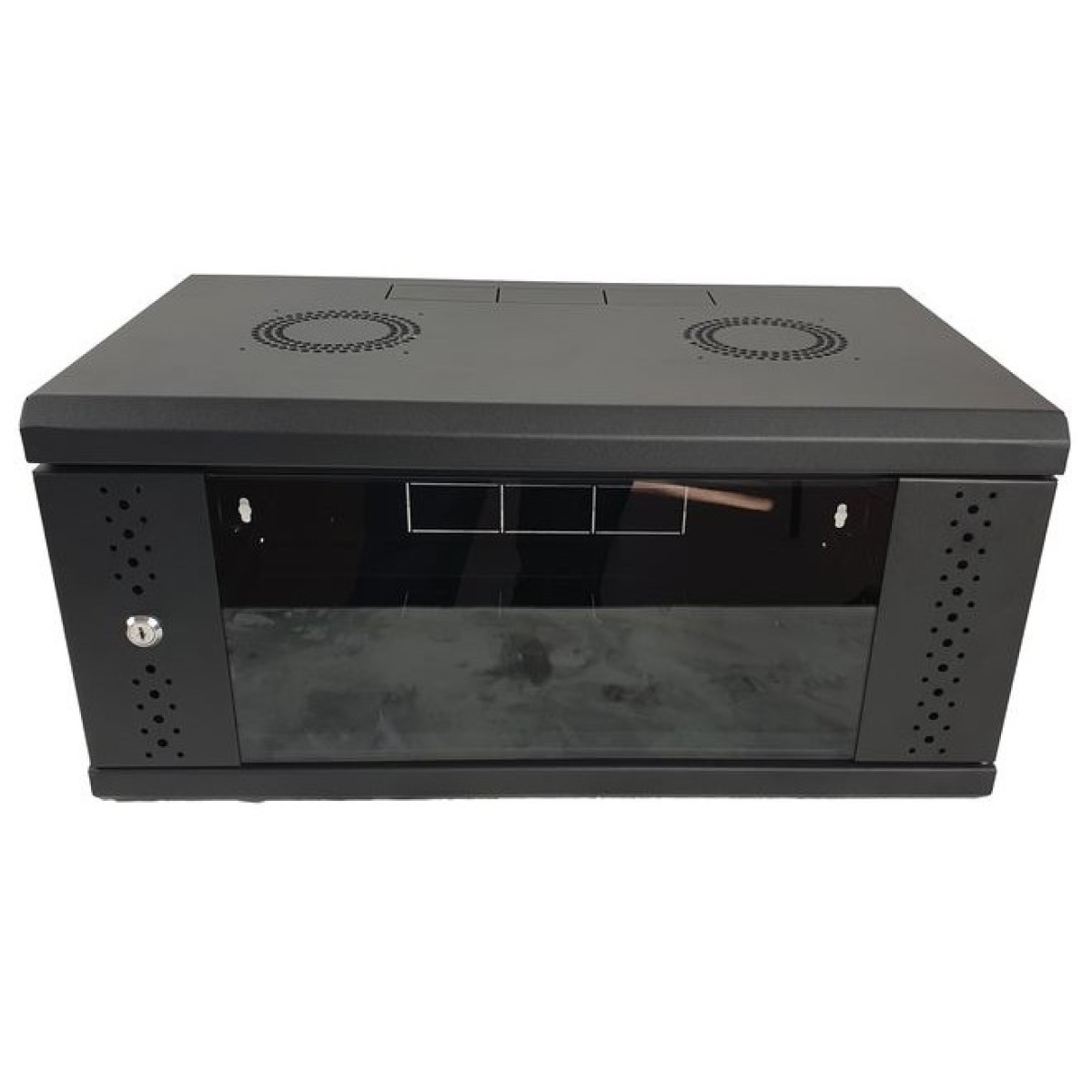 Серверный шкаф 4U, EServer 600х350х284 (Ш*Г*В), стекло, черный - фото 1