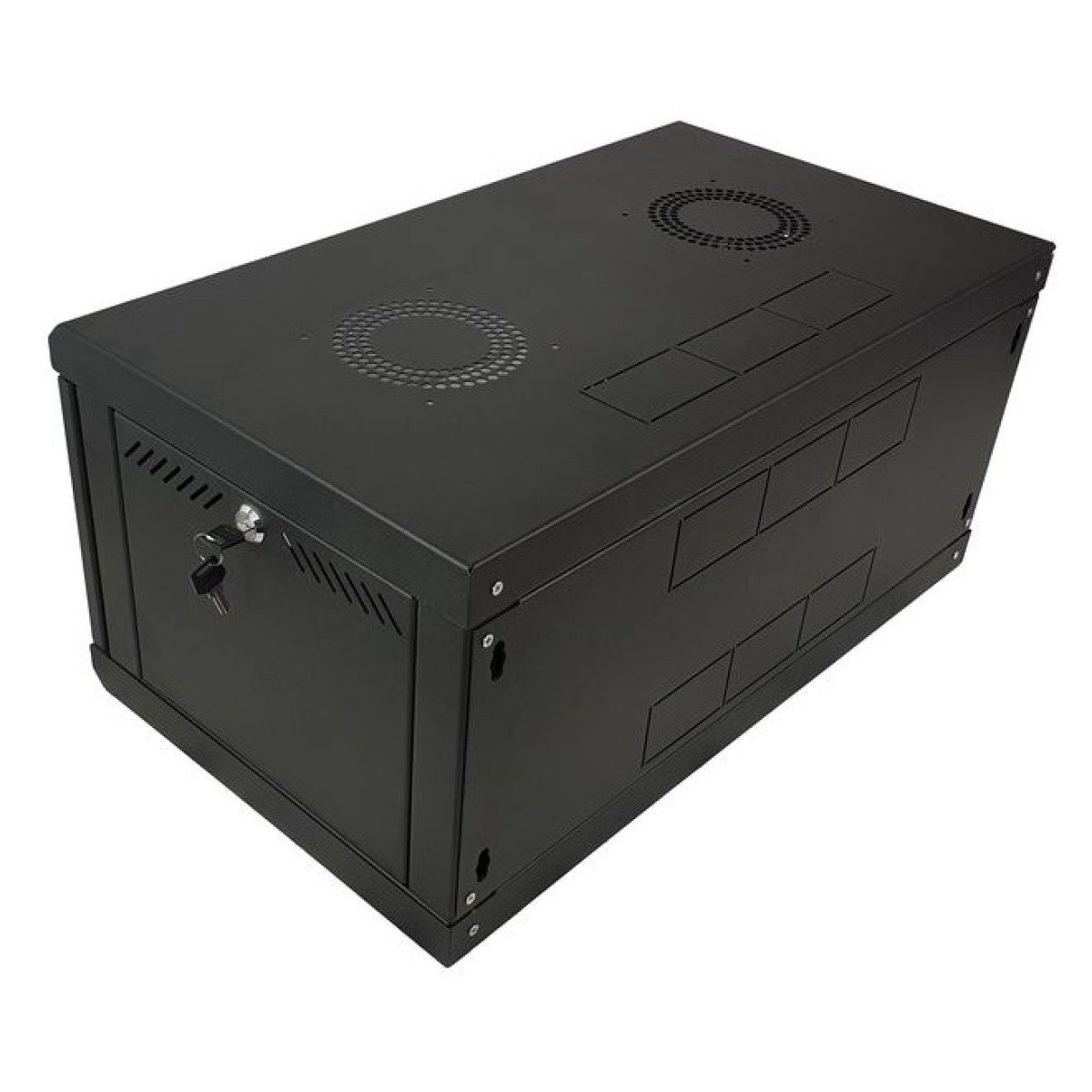 Серверный шкаф 4U, EServer 600х350х284 (Ш*Г*В), стекло, черный - фото 6