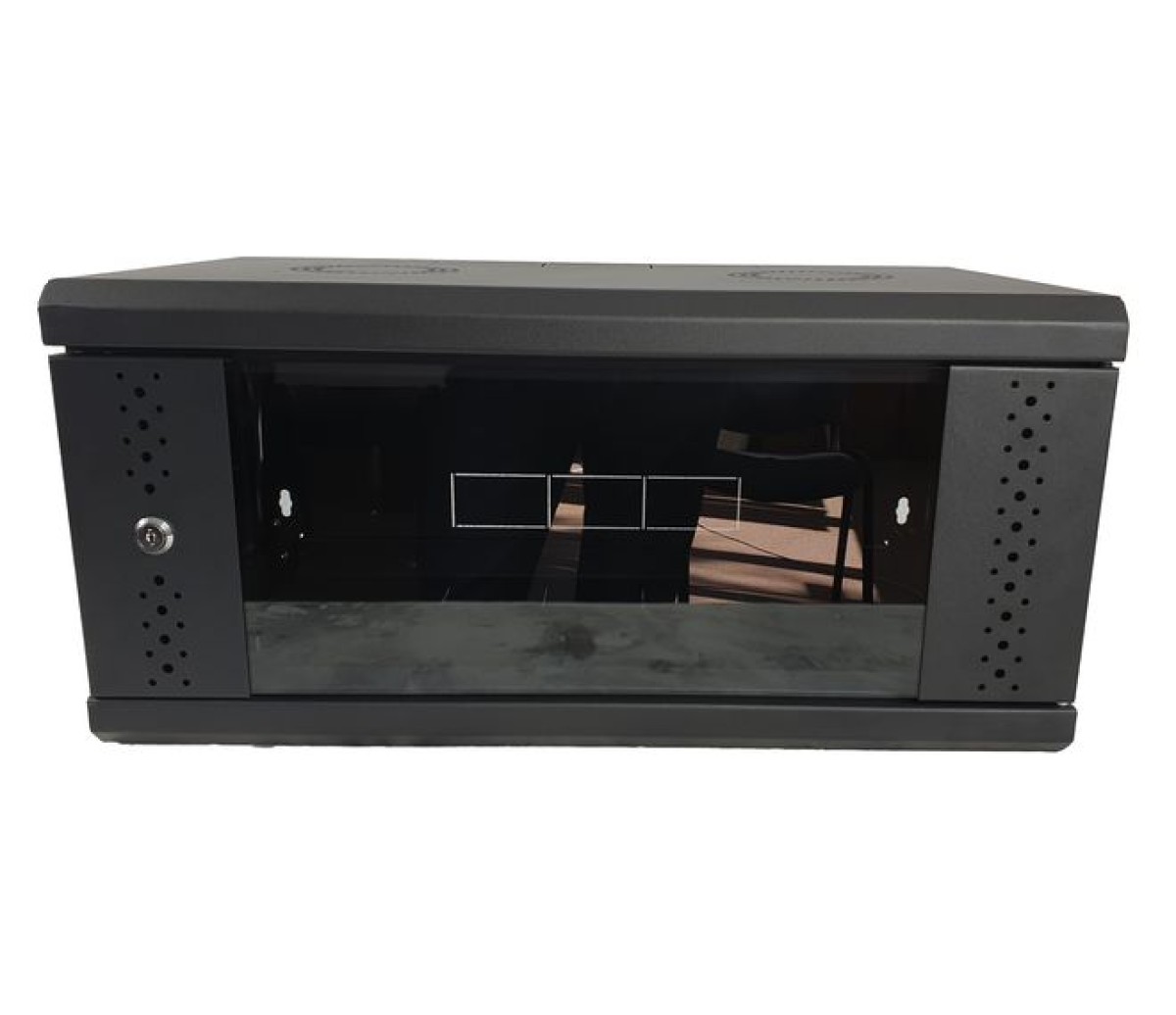 Серверный шкаф 4U, EServer 600х350х284 (Ш*Г*В), стекло, черный - фото 8