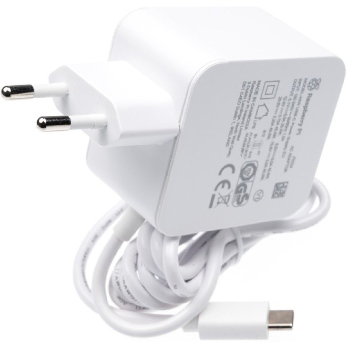 Блок живлення для Raspberry Pi 45Вт USB-C білий (офіційний) 98_98.jpg - фото 2