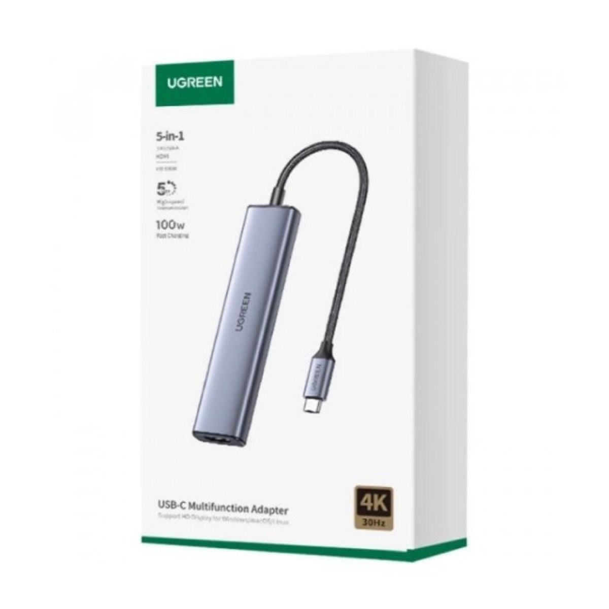 Порт-реплікатор Ugreen CM478 USB Type-C HDMI, USB/3.0, Type-C for charging PD/100W (15495) 98_98.jpg - фото 7