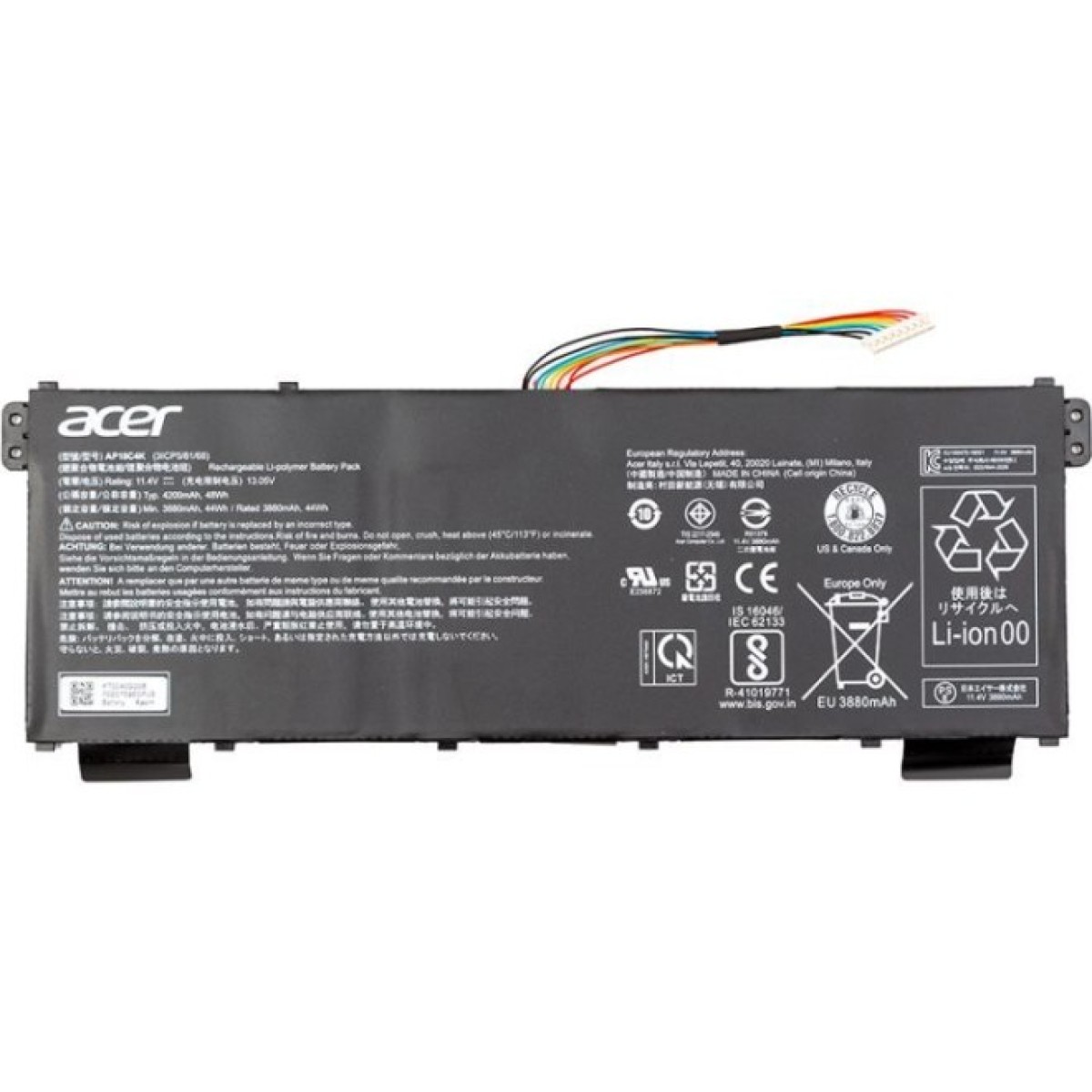 Аккумулятор для ноутбука Acer Aspire 5 A515-43G (AP18C4K) 11.4V 4200mAh (NB410729) 256_256.jpg