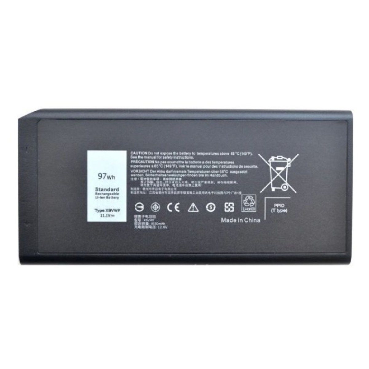 Аккумулятор для ноутбука Dell Latitude E7404 X8VWF, 97Wh (8550mAh), 9cell, 11.1V, Li-ion AlSoft (A47992) 256_256.jpg