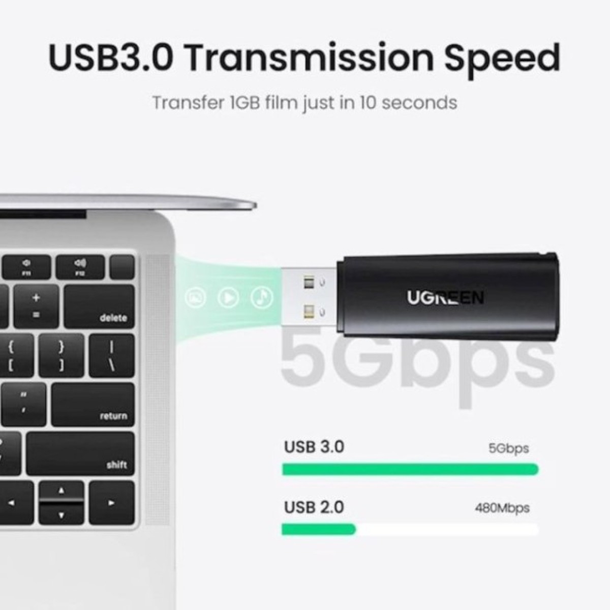Зчитувач флеш-карт Ugreen USB 3.0 Type-A for 2xSD 5Gb CM264 (60722) 98_98.jpg - фото 3