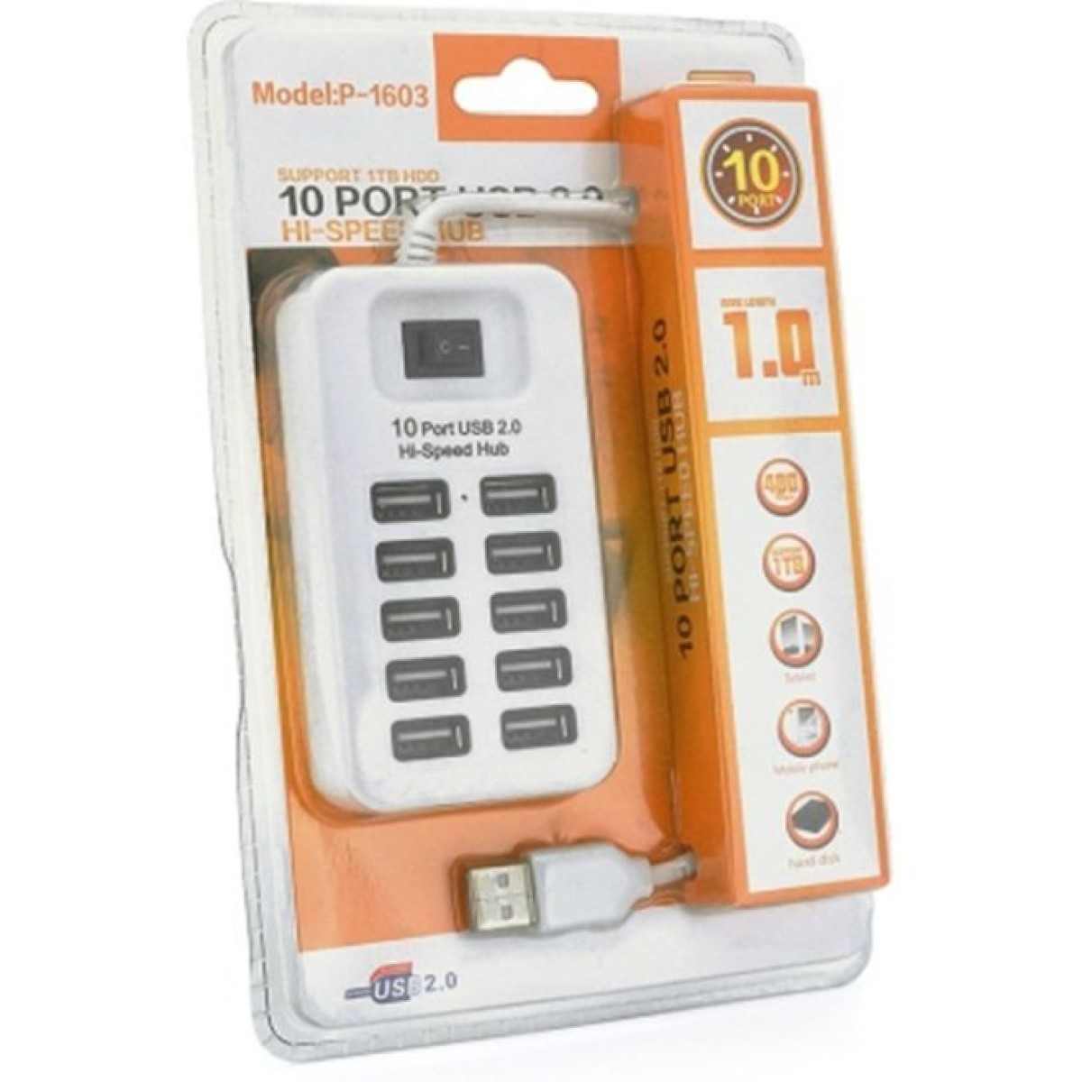 Концентратор Voltronic USB 2.0 to 10xUSB passive (05730) 98_98.jpg - фото 3