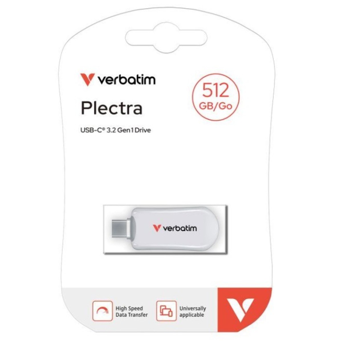 USB флеш накопитель Verbatim 512GB Plectra White USB-C (30231) 98_98.jpg - фото 2