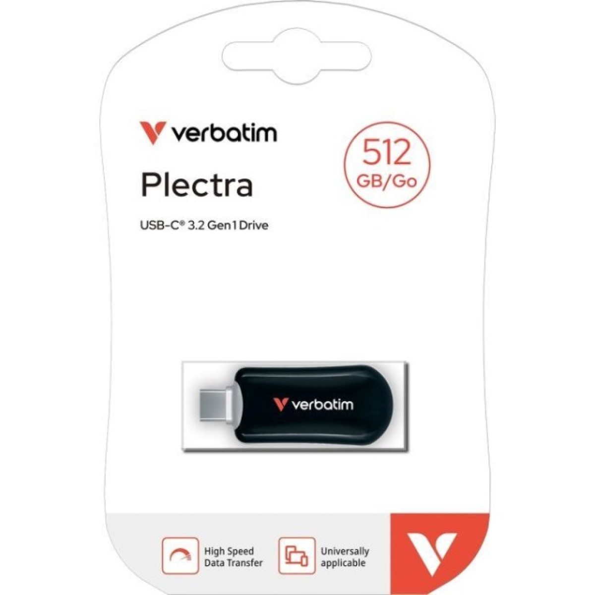 USB флеш накопитель Verbatim 512GB Plectra Black USB-C (30227) 98_98.jpg - фото 2