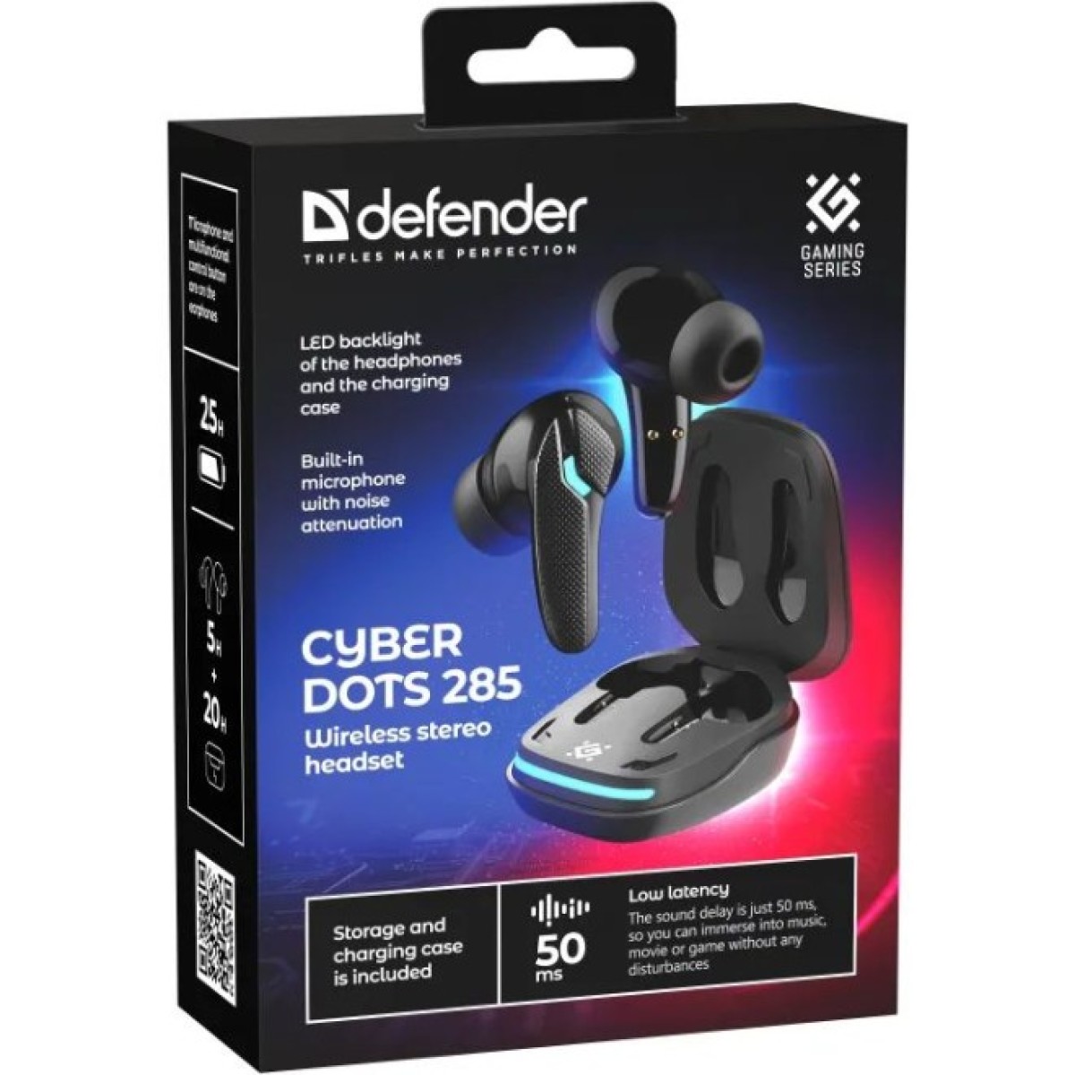 Навушники Defender CyberDots 285 Bluetooth Black (63285) 98_98.jpg - фото 6