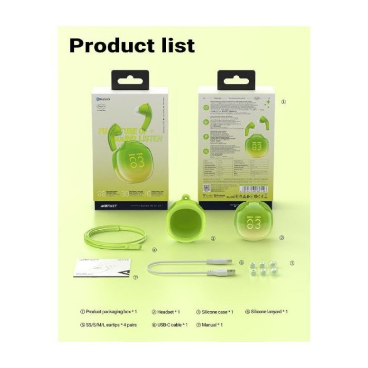 Навушники Acefast T9 Avocado Green (6974316282556) 98_98.jpg - фото 6