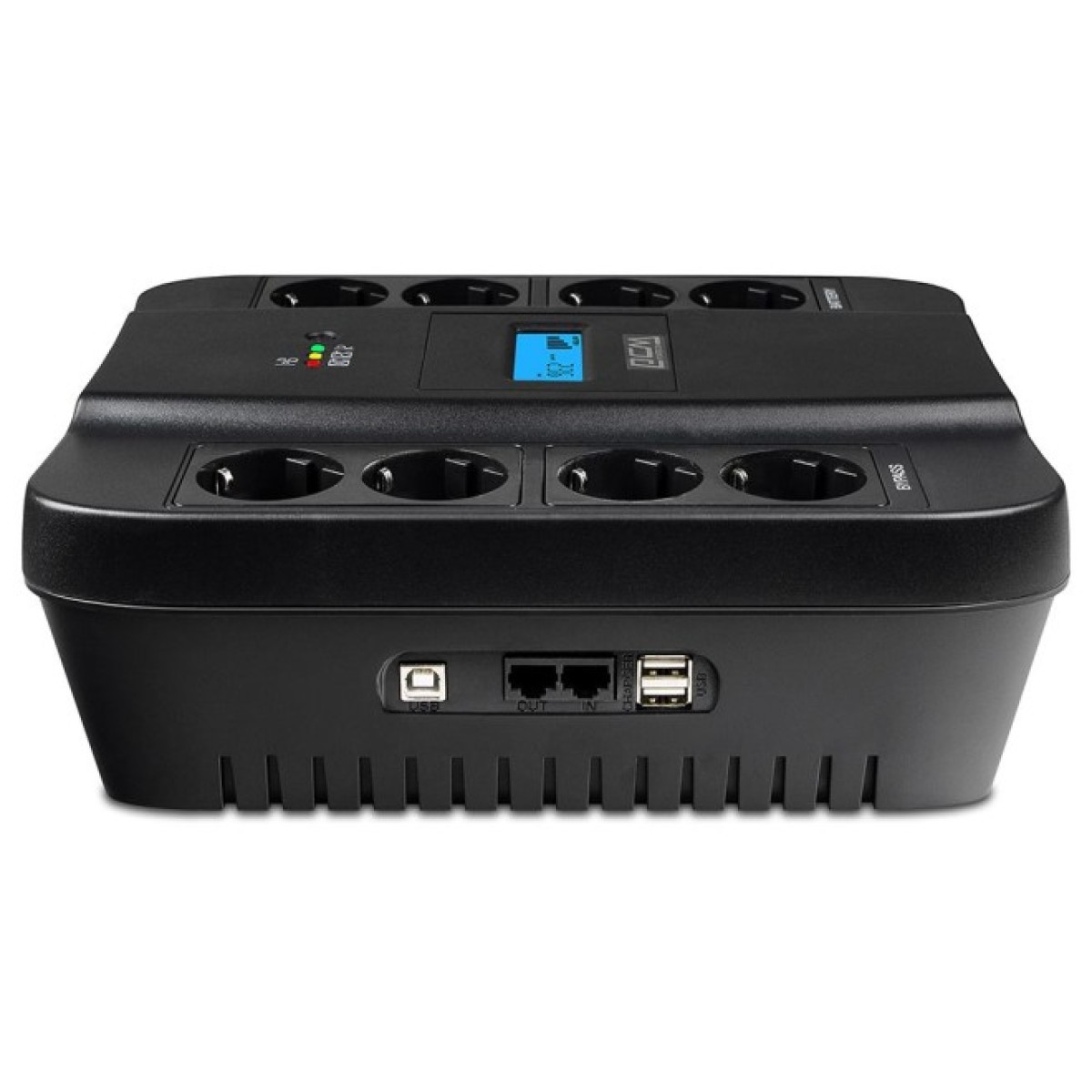 ДБЖ Powercom SPD-750U, 450 Вт, 8хEURO Schuko, USB, LCD (SPD-750U.LCD) 98_98.jpg - фото 3