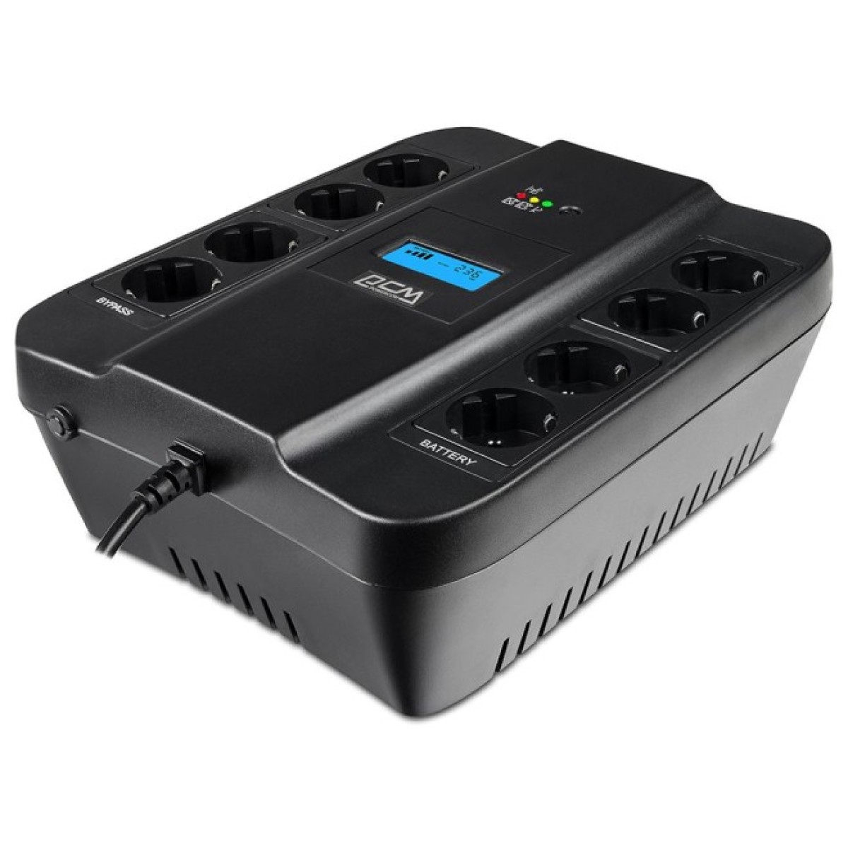 ДБЖ Powercom SPD-750U, 450 Вт, 8хEURO Schuko, USB, LCD (SPD-750U.LCD) 98_98.jpg - фото 4