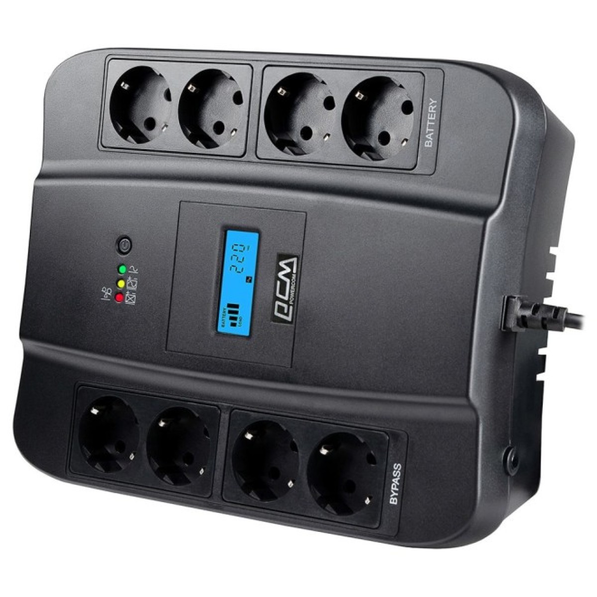 ДБЖ Powercom SPD-900U, 540 Вт, 8хEURO Schuko, USB, LCD (SPD-900U.LCD) 256_256.jpg