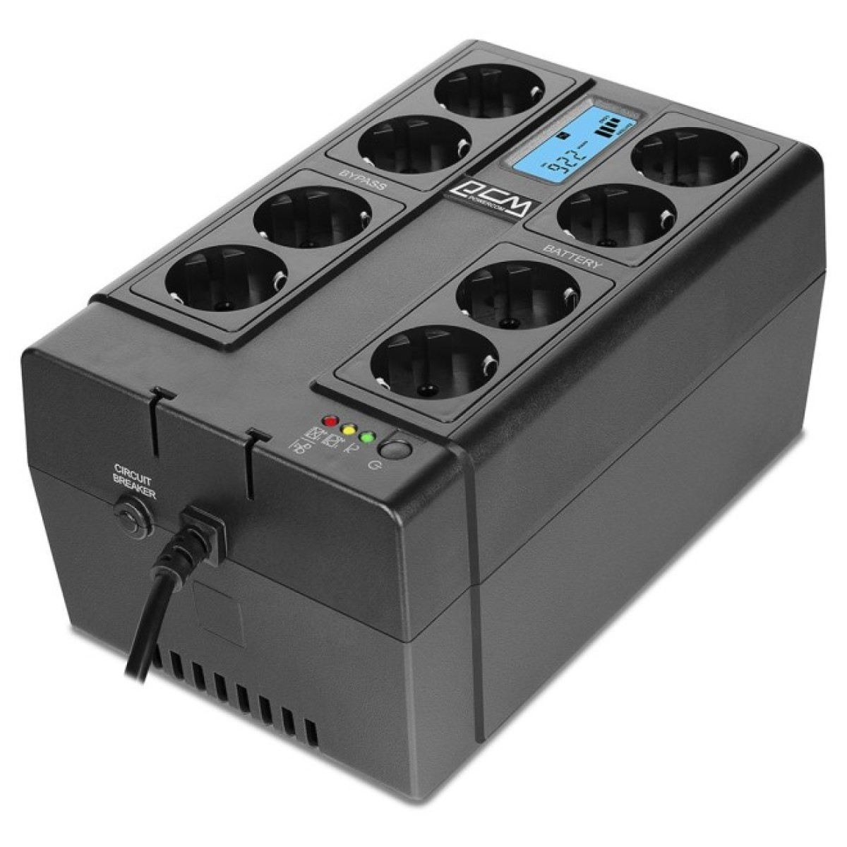 Источник бесперебойного питания Powercom 510 Вт Schuko (CUB-850N LCD) 98_98.jpg - фото 4