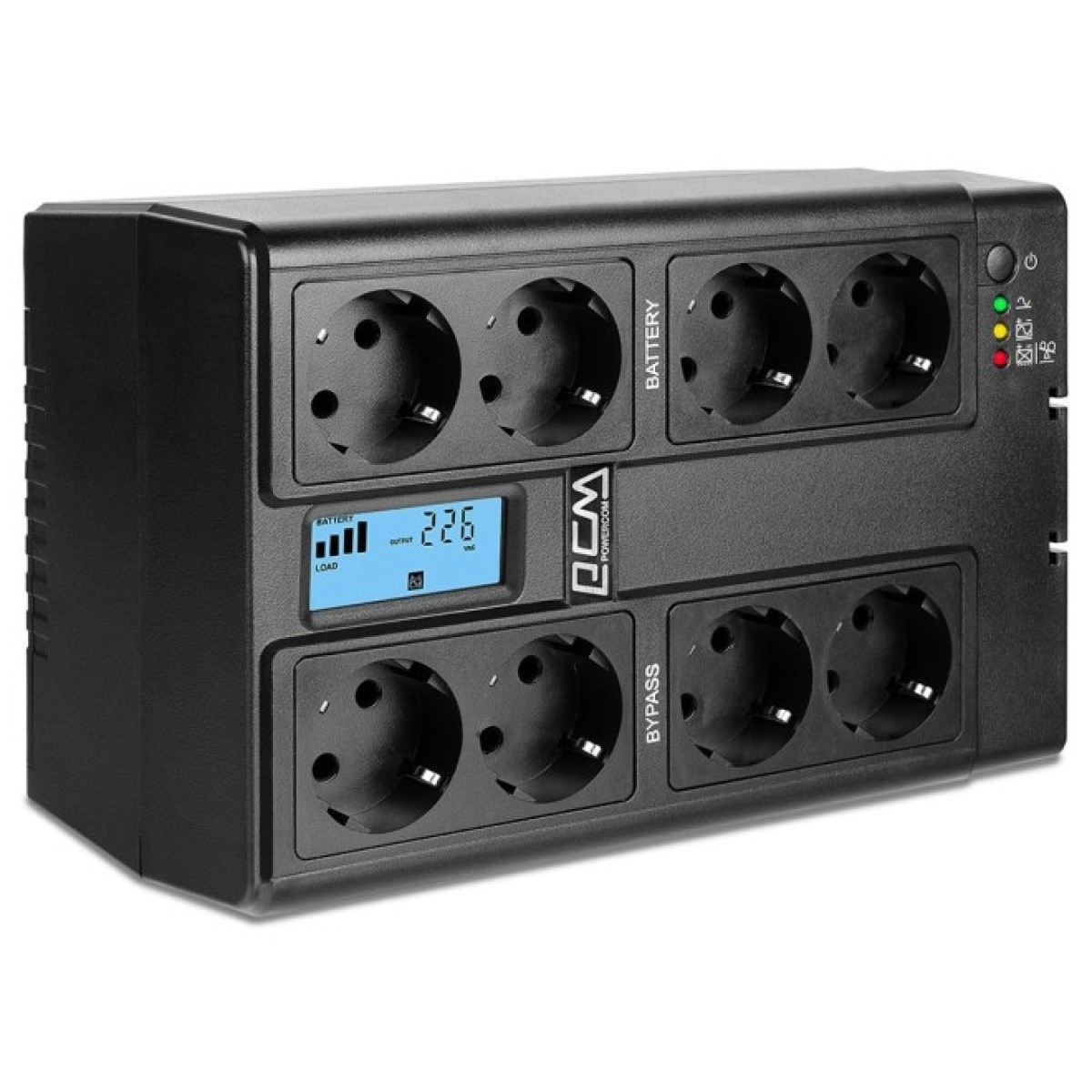 ДБЖ Powercom CUB-1000N LCD, 550 Вт, 8хEURO Schuko (CUB-1000N.LCD) 256_256.jpg